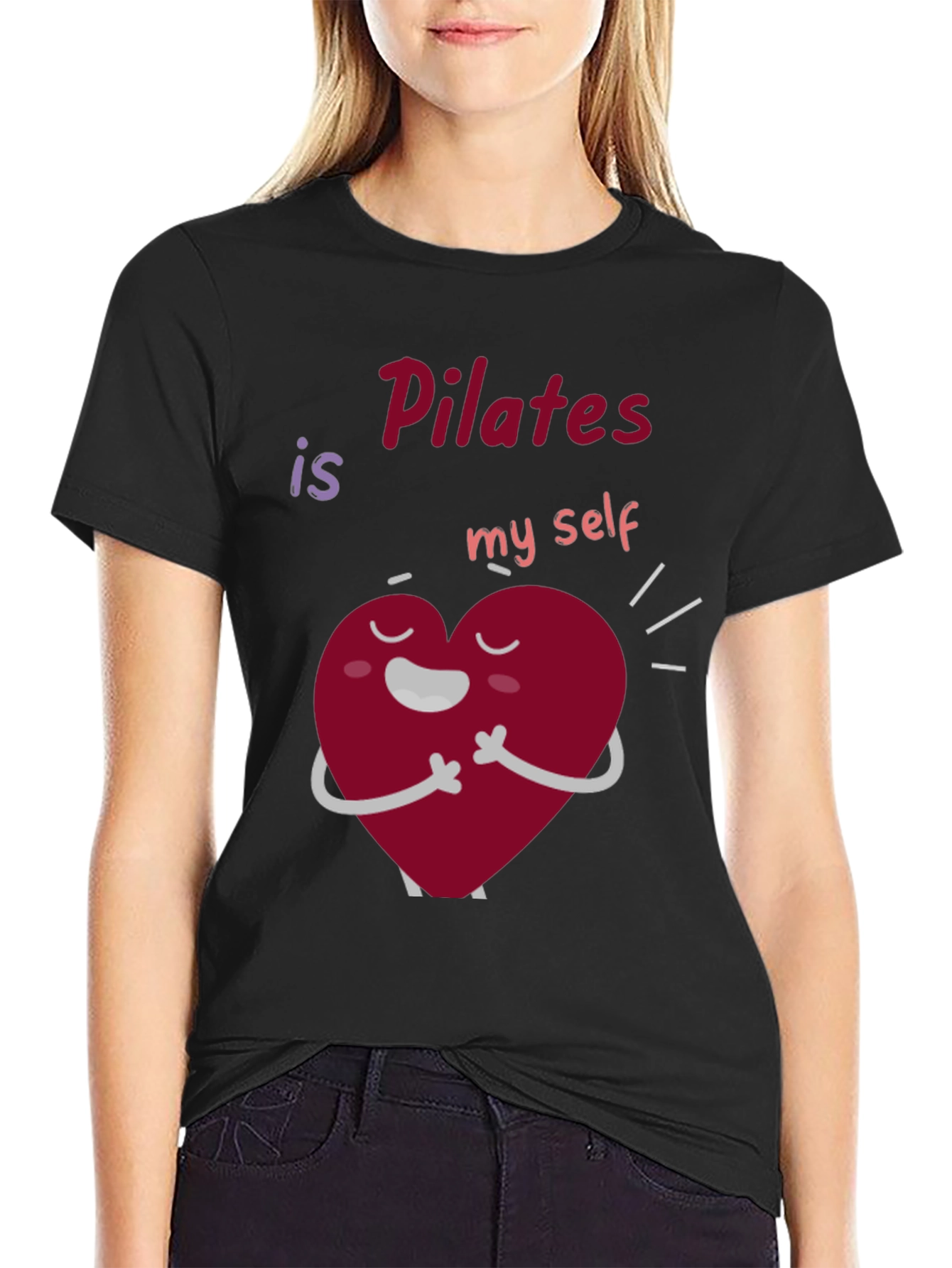 Pilates Is My Self Heart Graphic T-Shirt