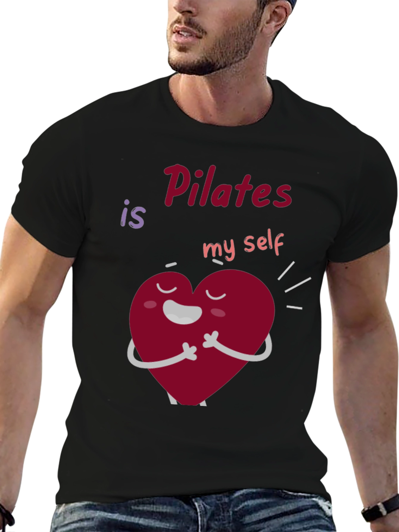 Pilates Is My Self Heart Graphic T-Shirt