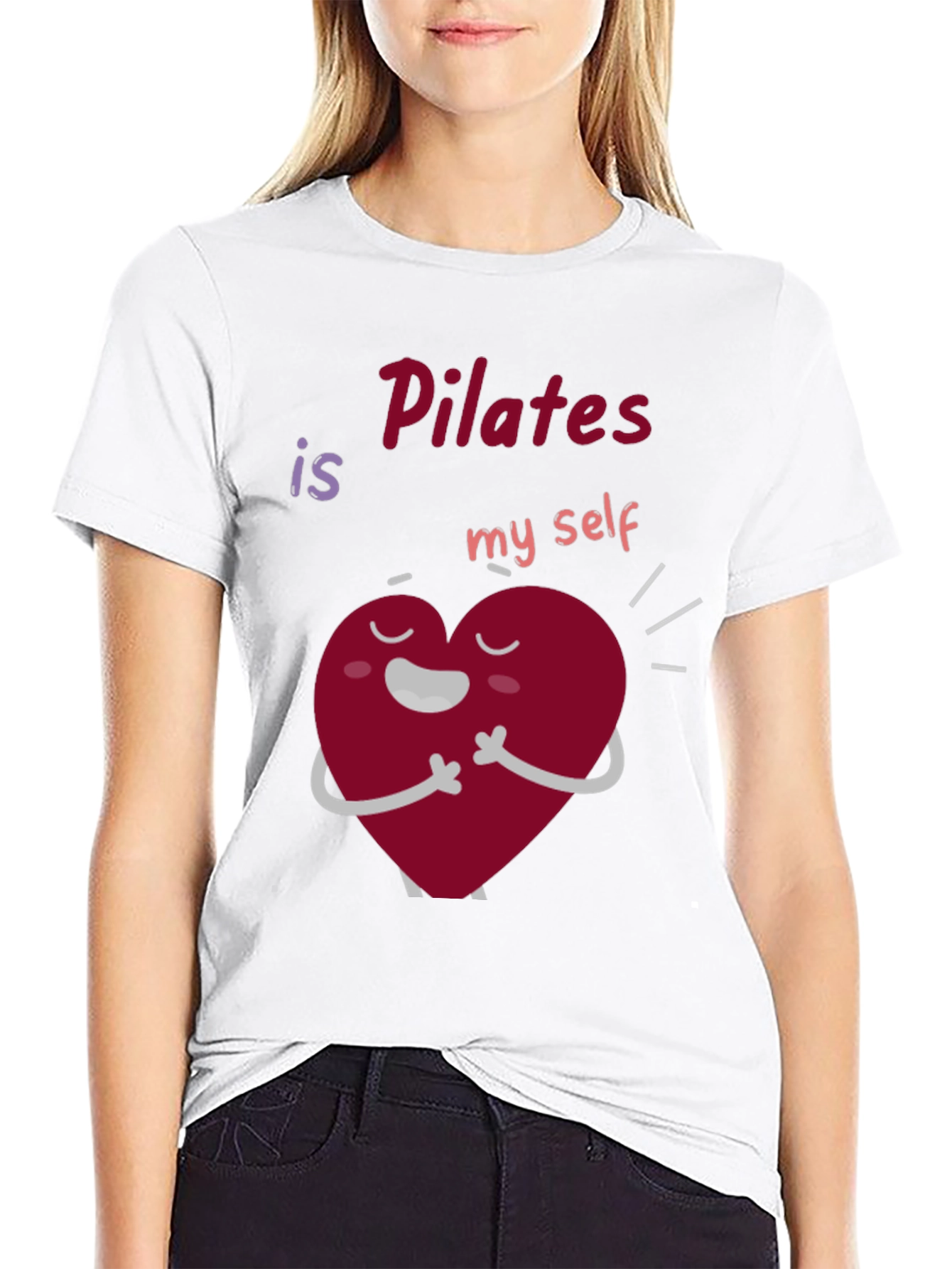 Pilates Is My Self Heart Graphic T-Shirt