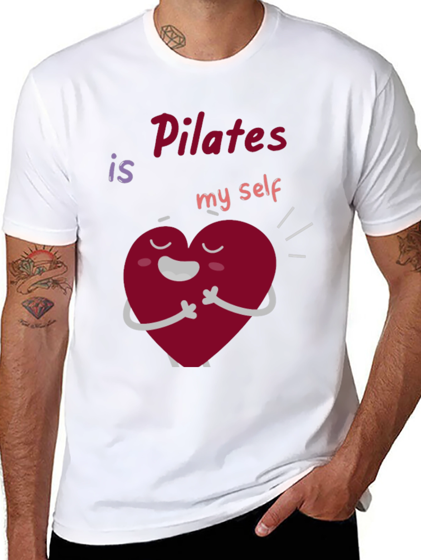 Pilates Is My Self Heart Graphic T-Shirt