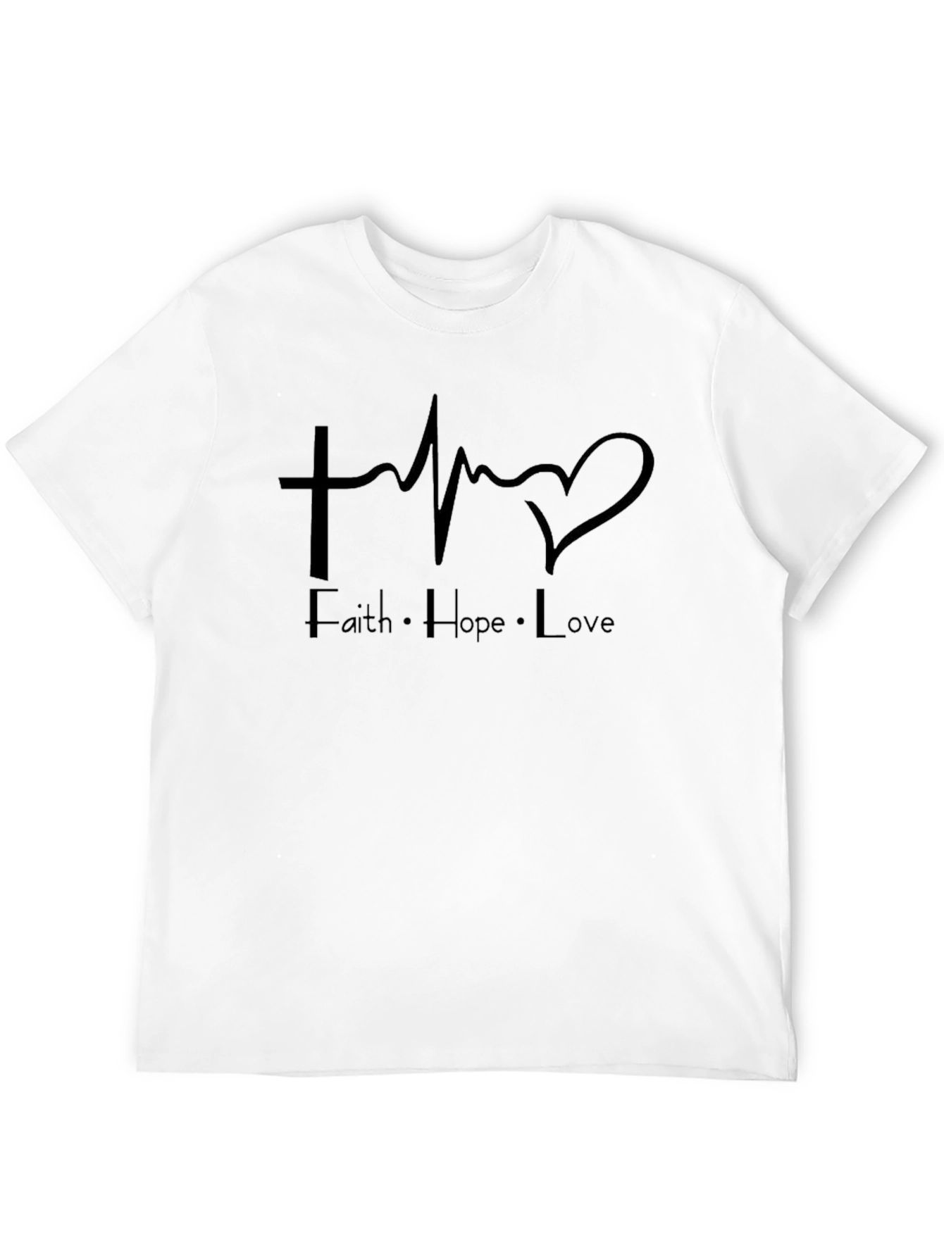 Faith Hope Love Graphic Tee - Christian Inspired Shirt