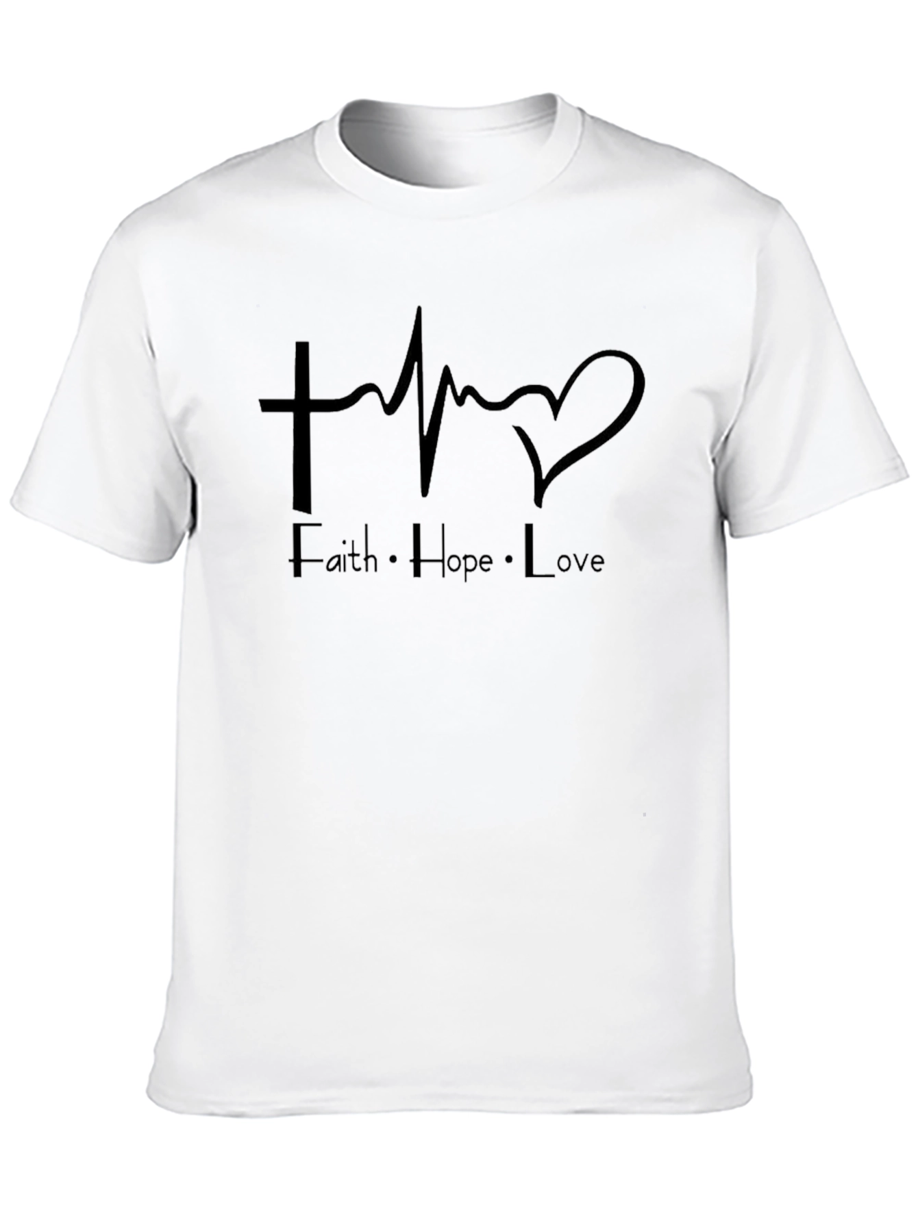 Faith Hope Love Graphic Tee - Christian Inspired Shirt