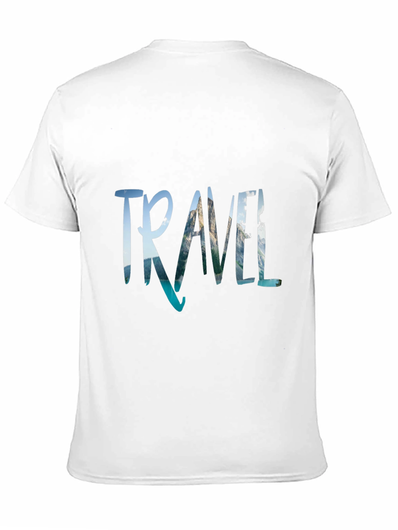 Travel Print Black T-Shirt