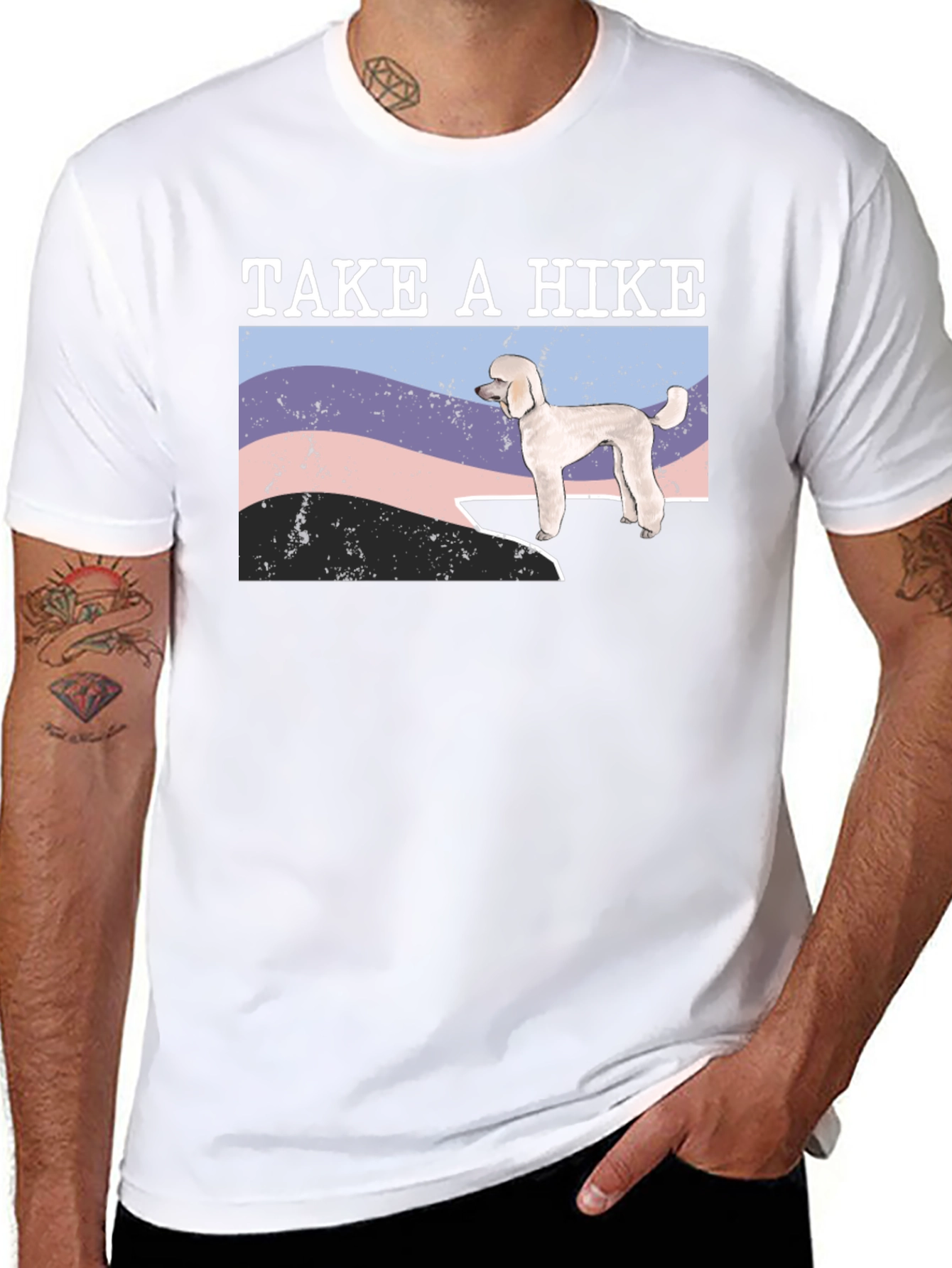 Take a Hike Poodle Graphic T-Shirt