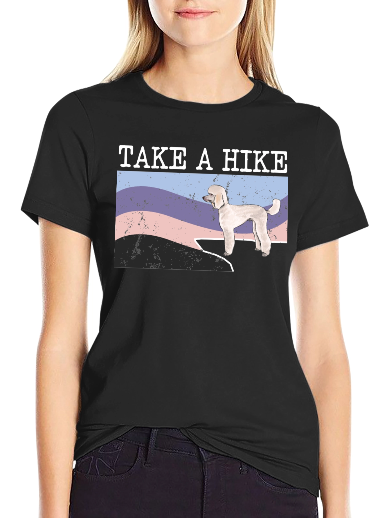Take a Hike Poodle Graphic T-Shirt