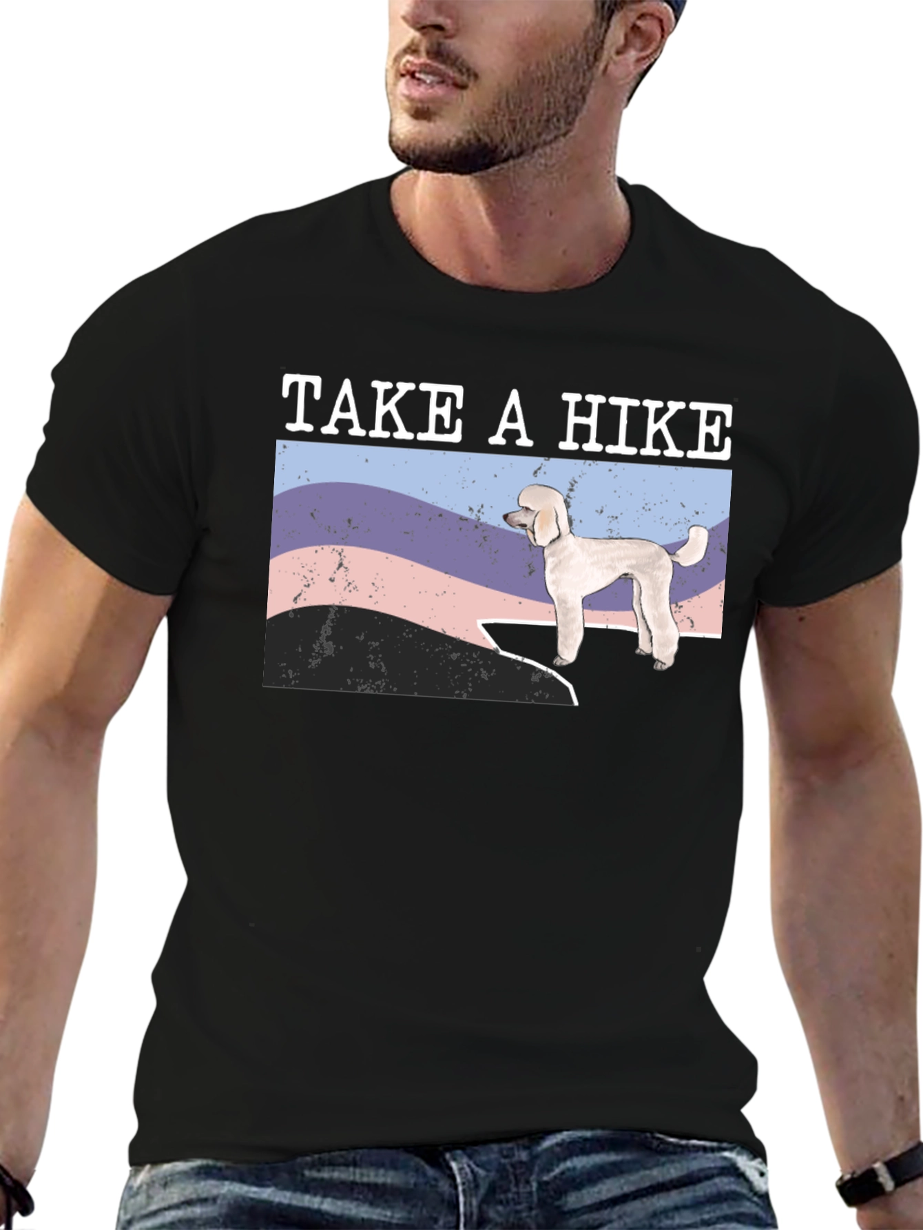 Take a Hike Poodle Graphic T-Shirt