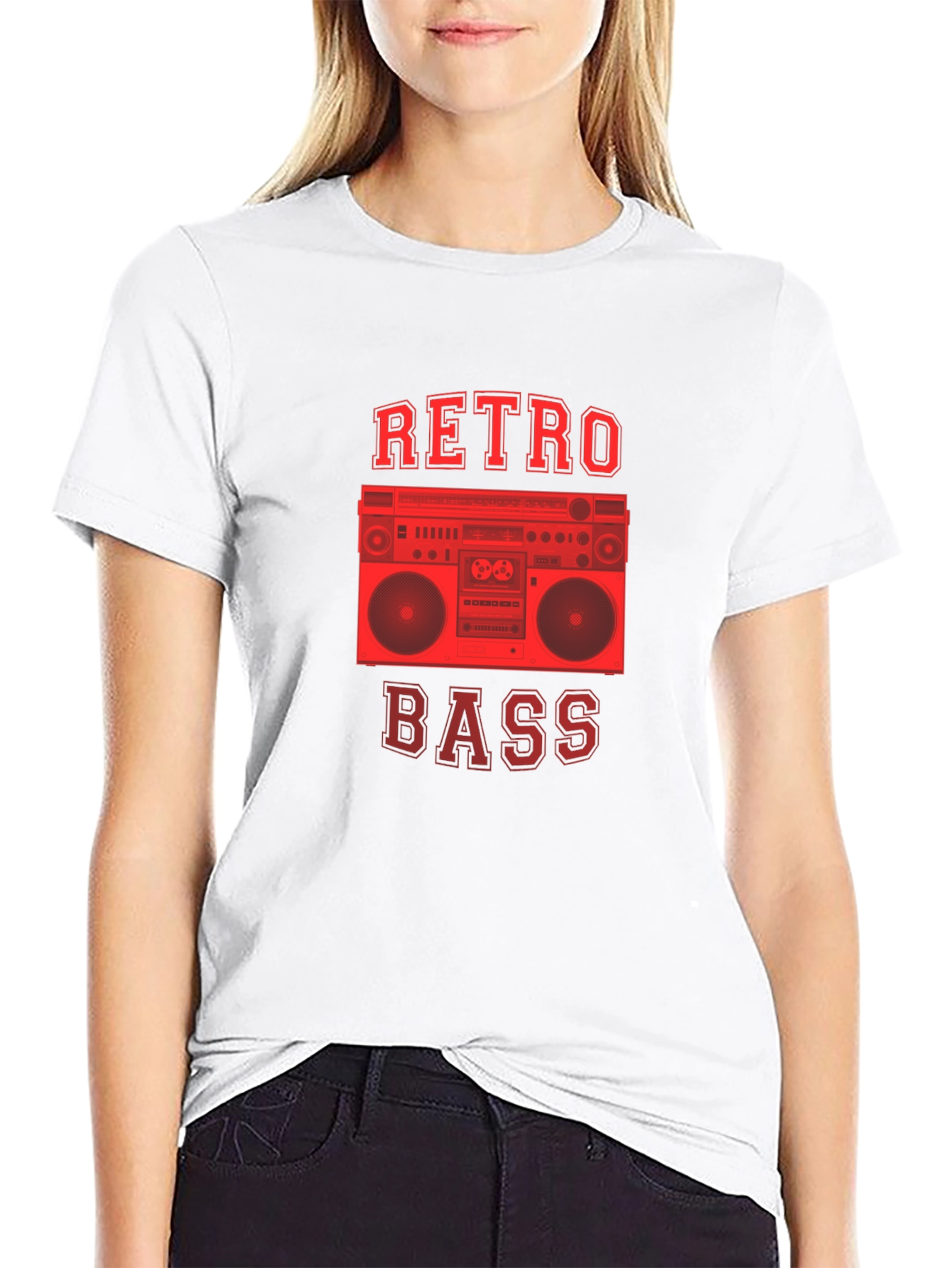 Retro Bass Boombox Graphic T-Shirt