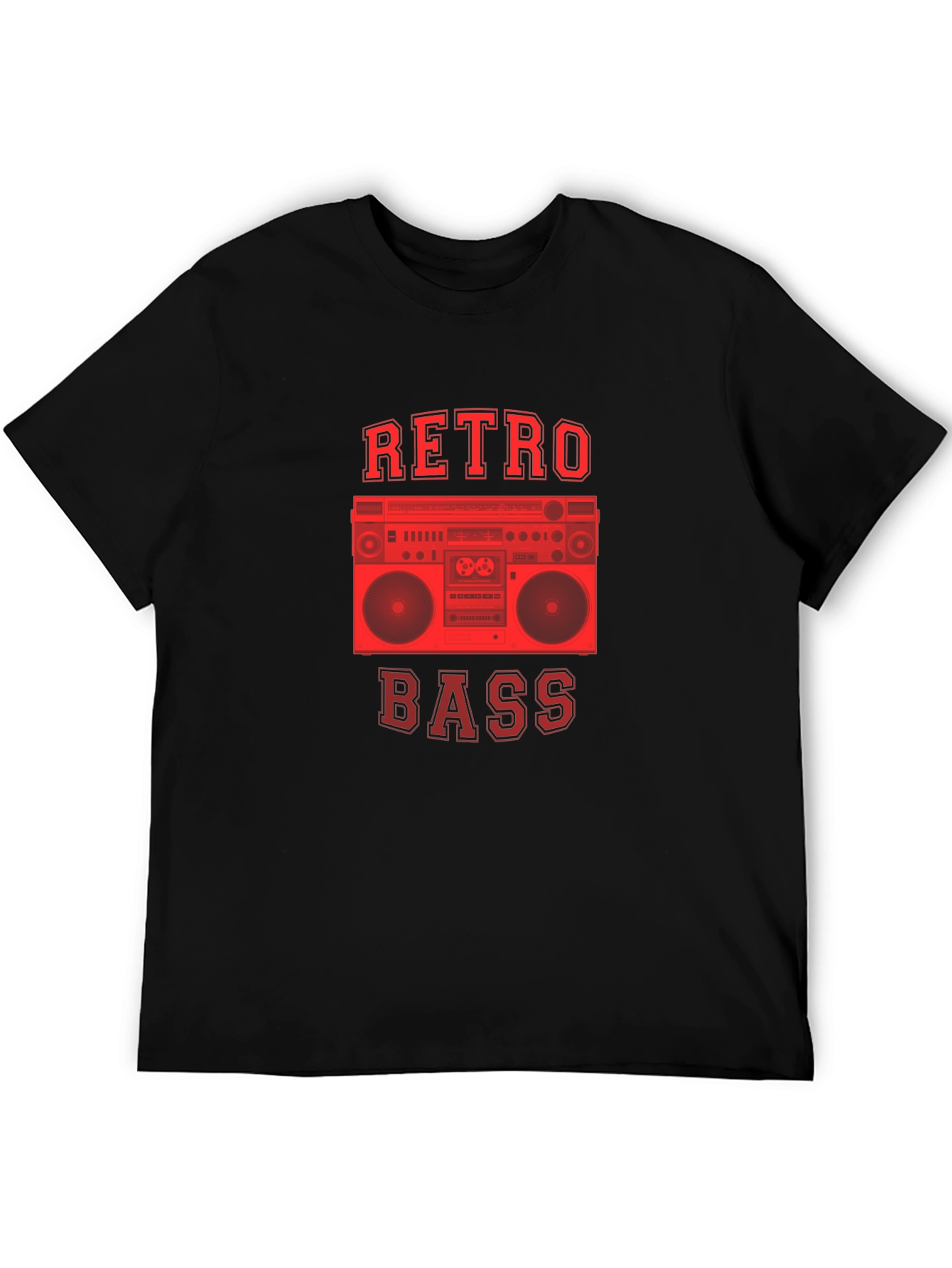 Retro Bass Boombox Graphic T-Shirt