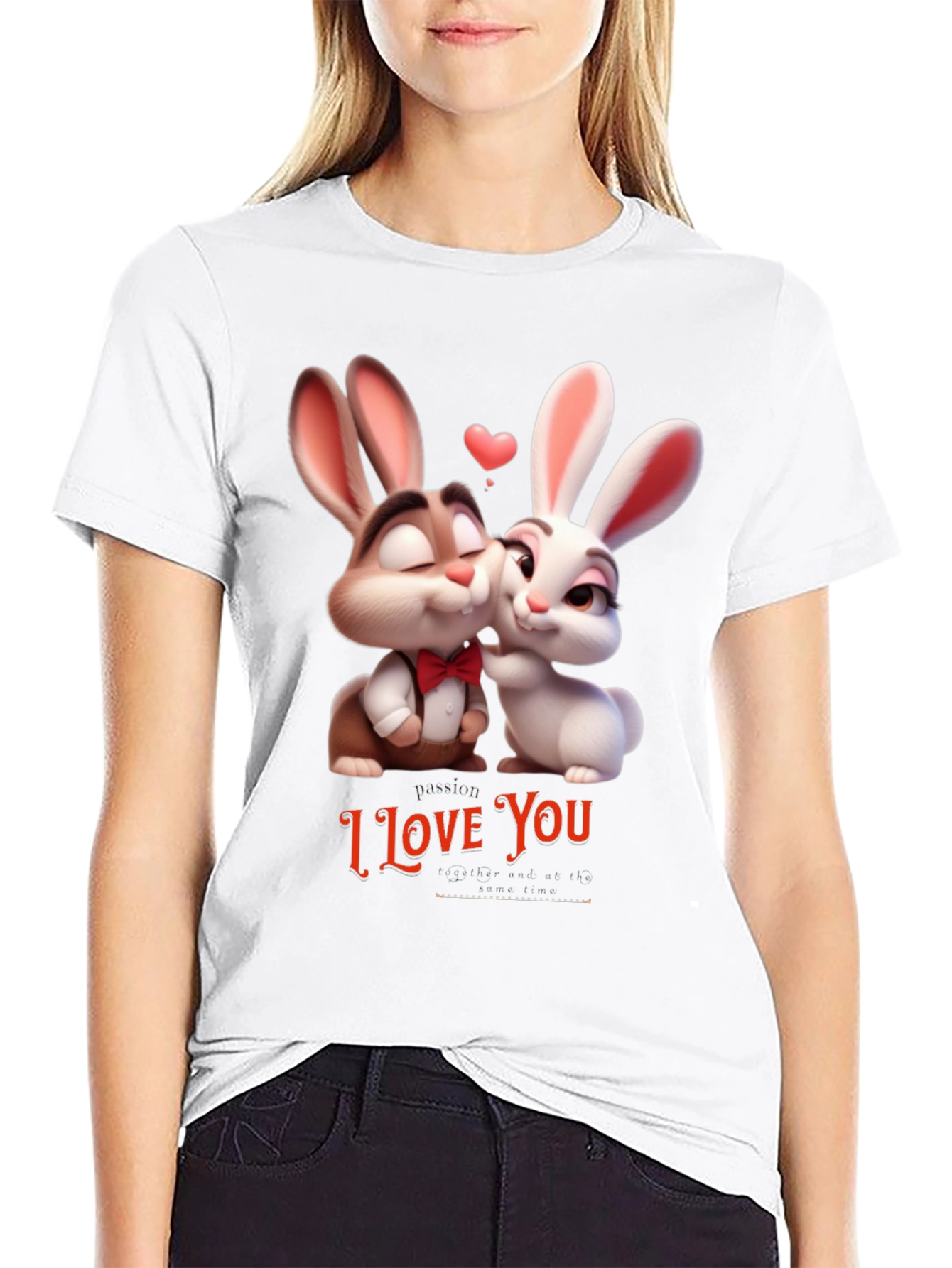 I Love You Valentines Day Bunny T-Shirt