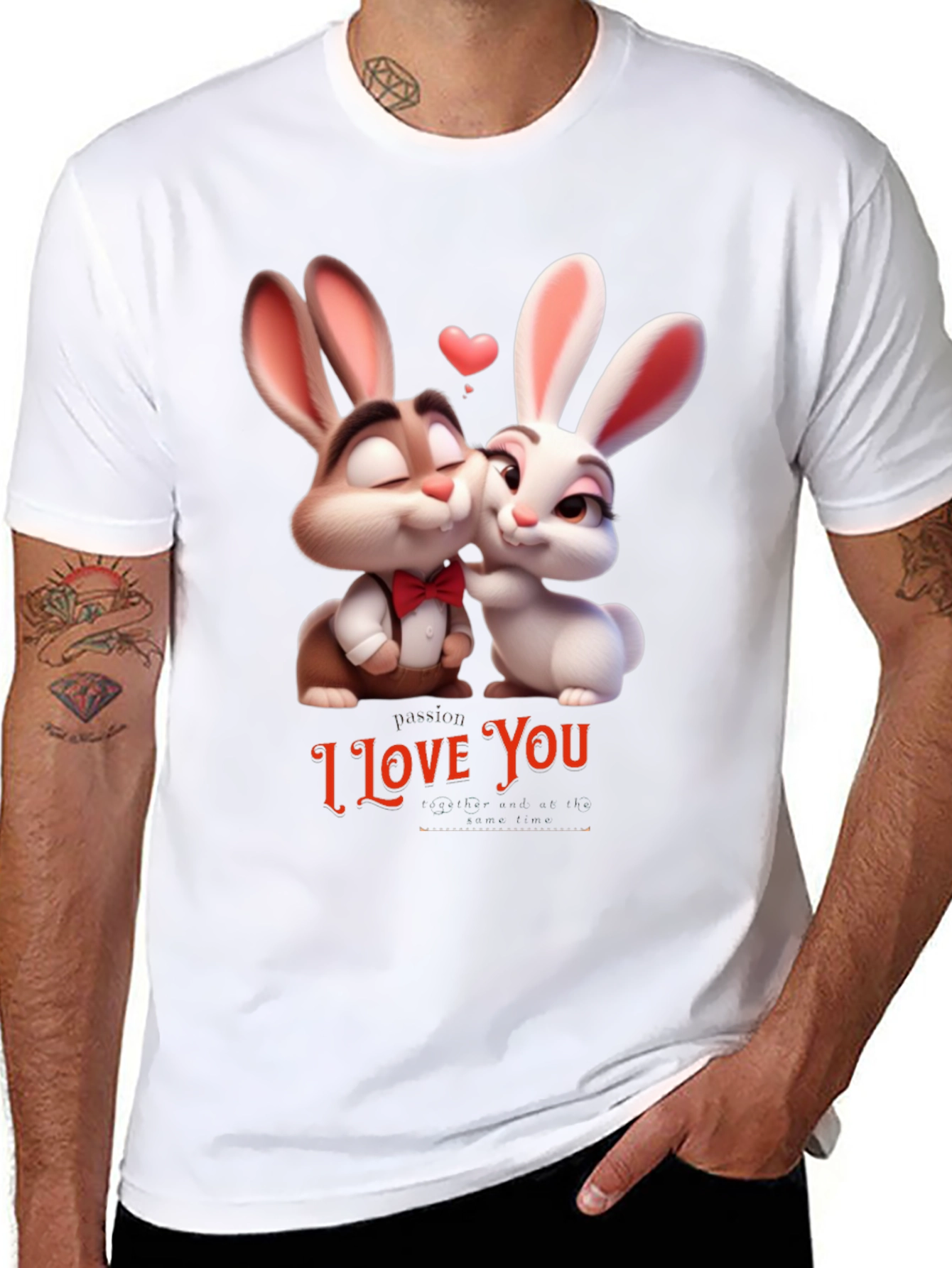 I Love You Valentines Day Bunny T-Shirt