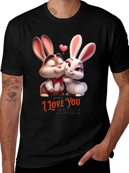 I Love You Valentines Day Bunny T-Shirt