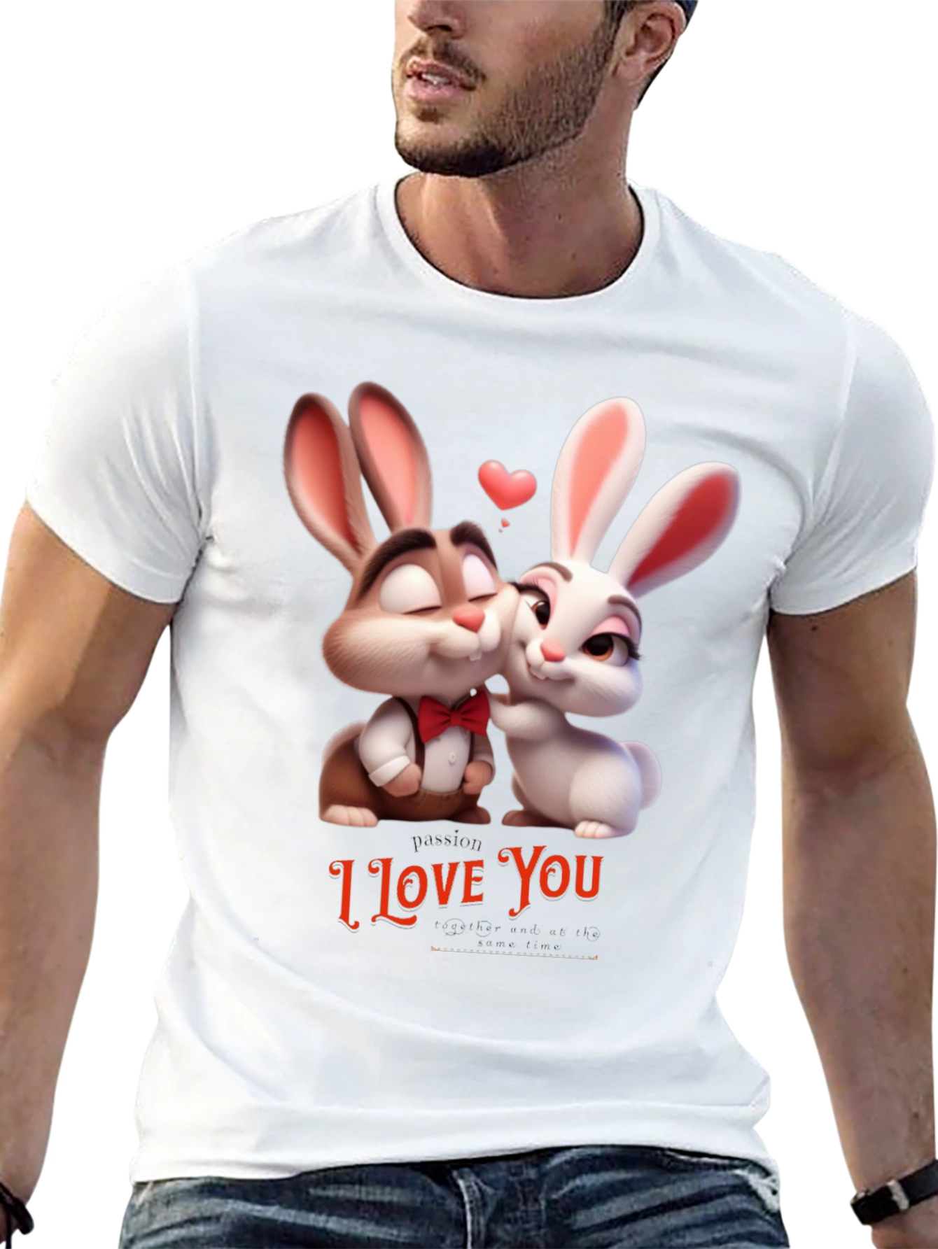 I Love You Valentines Day Bunny T-Shirt