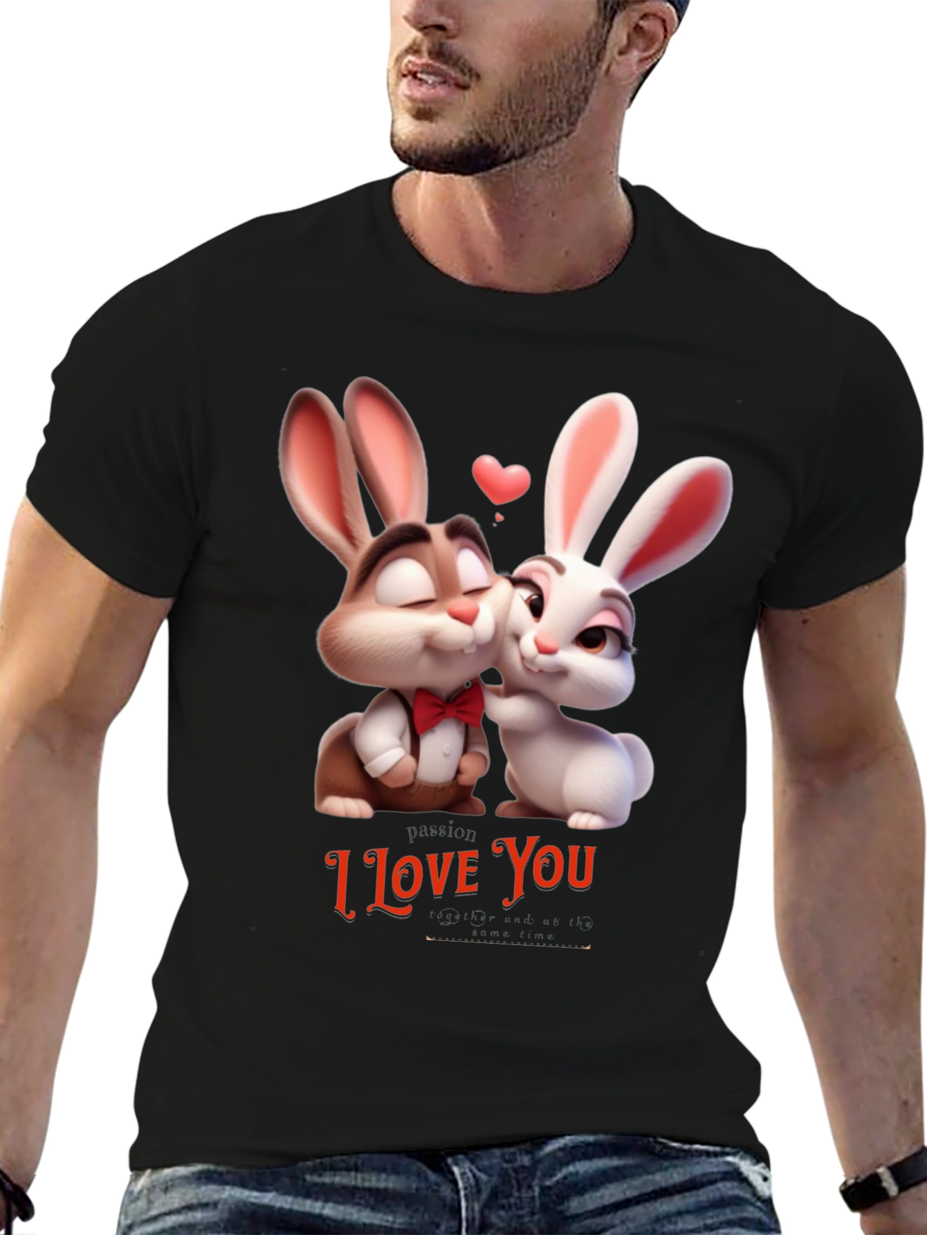 I Love You Valentines Day Bunny T-Shirt
