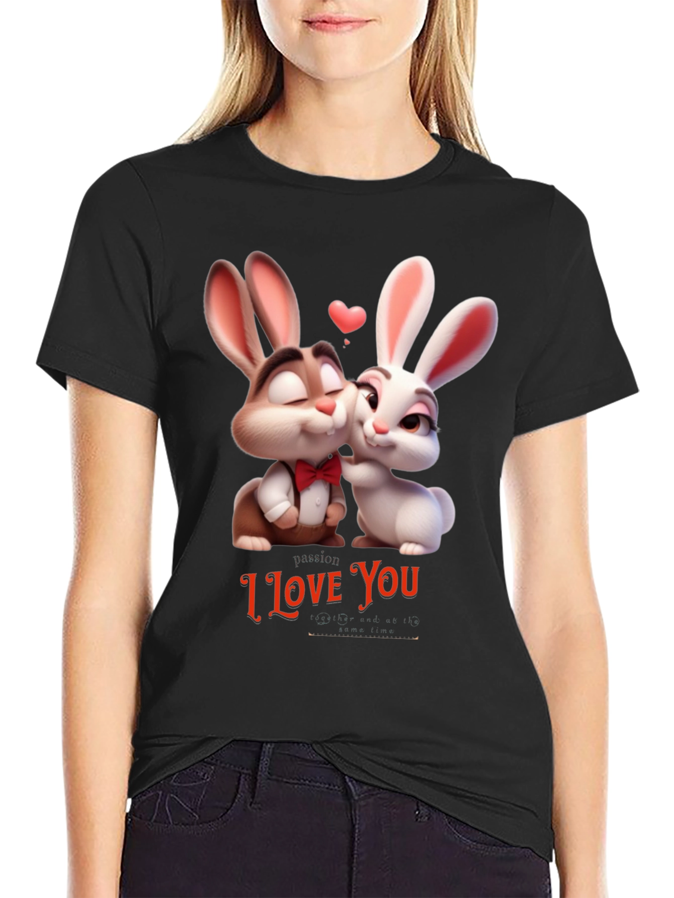 I Love You Valentines Day Bunny T-Shirt