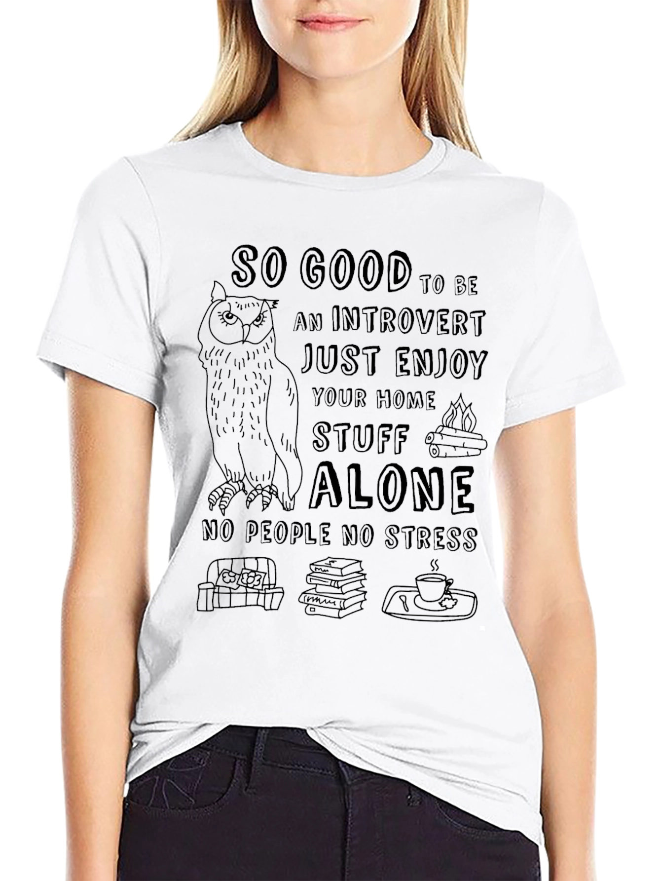 Introvert Owl T-Shirt - So Good To Be Alone
