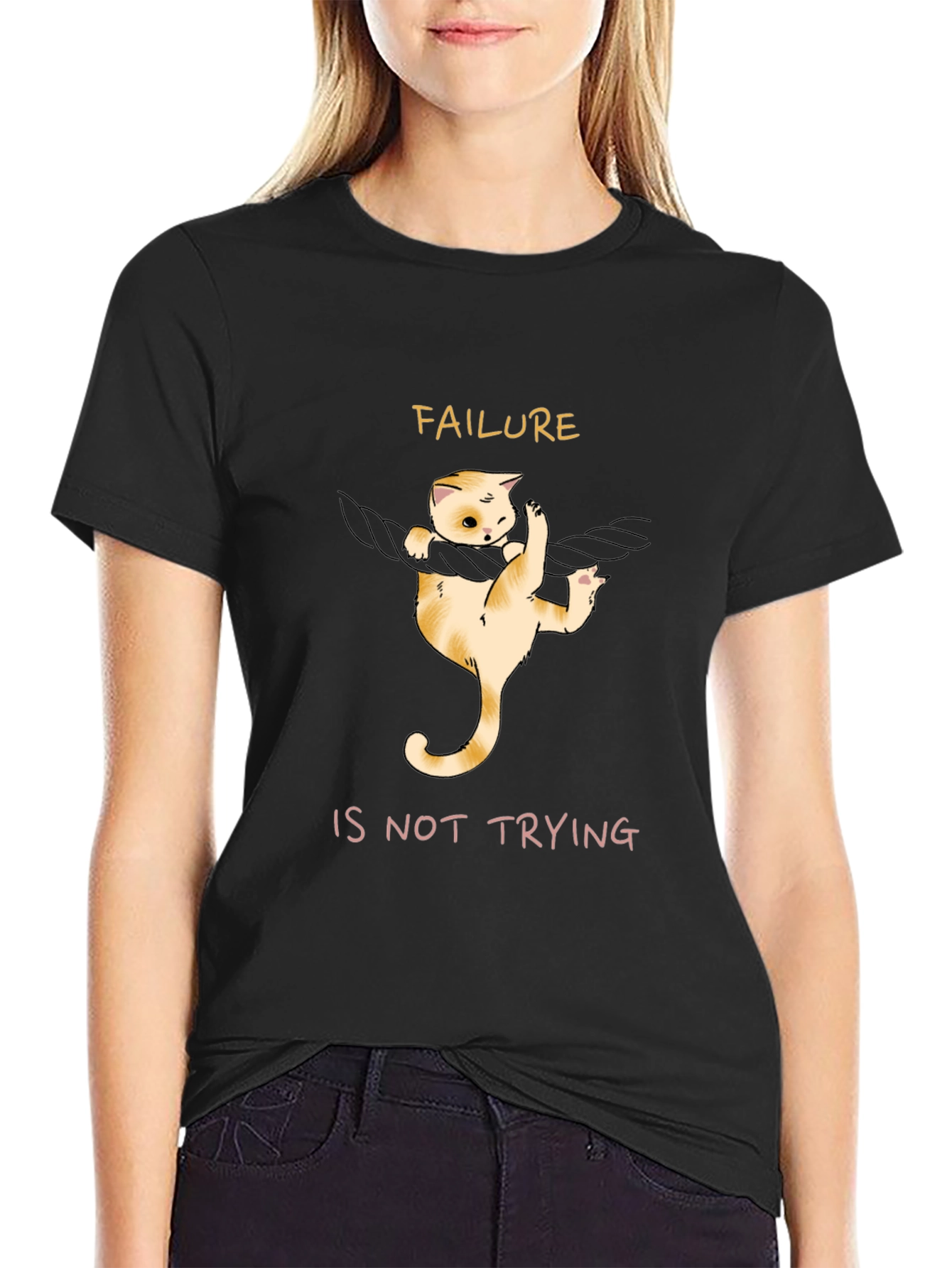 Failure Is Not Trying Cat Graphic Tee