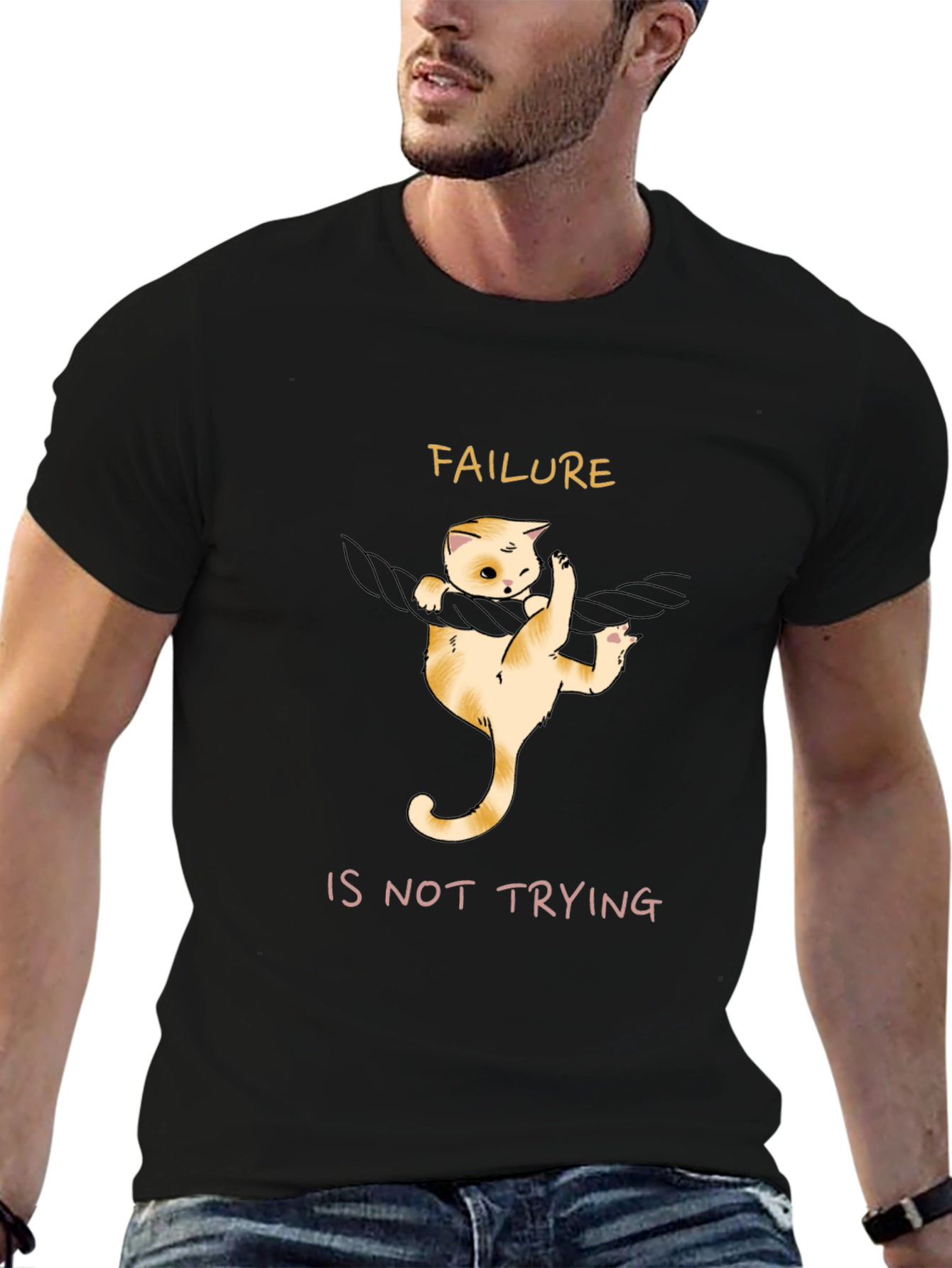 Failure Is Not Trying Cat Graphic Tee