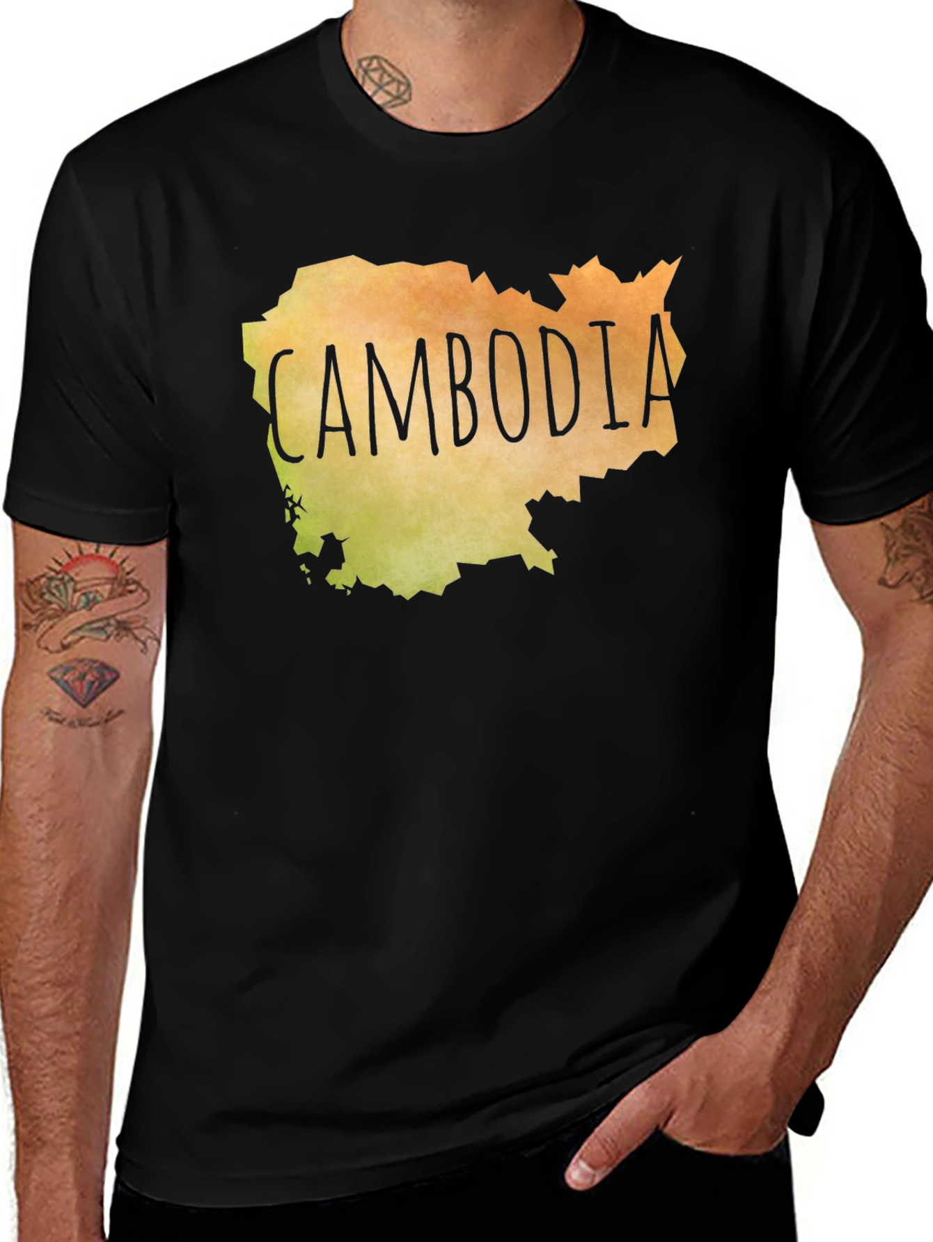 Cambodia Map T-Shirt