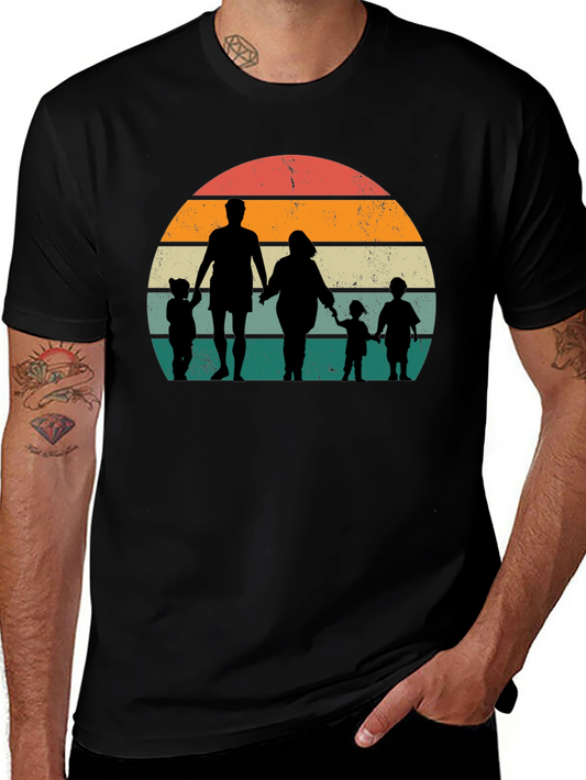 Family Silhouette Sunset T-Shirt
