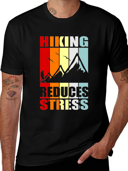 Hiking Reduces Stress Graphic T-Shirt