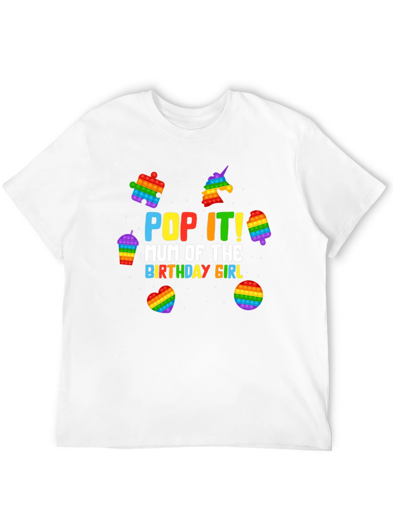 Pop It Birthday Girl Mum T-Shirt