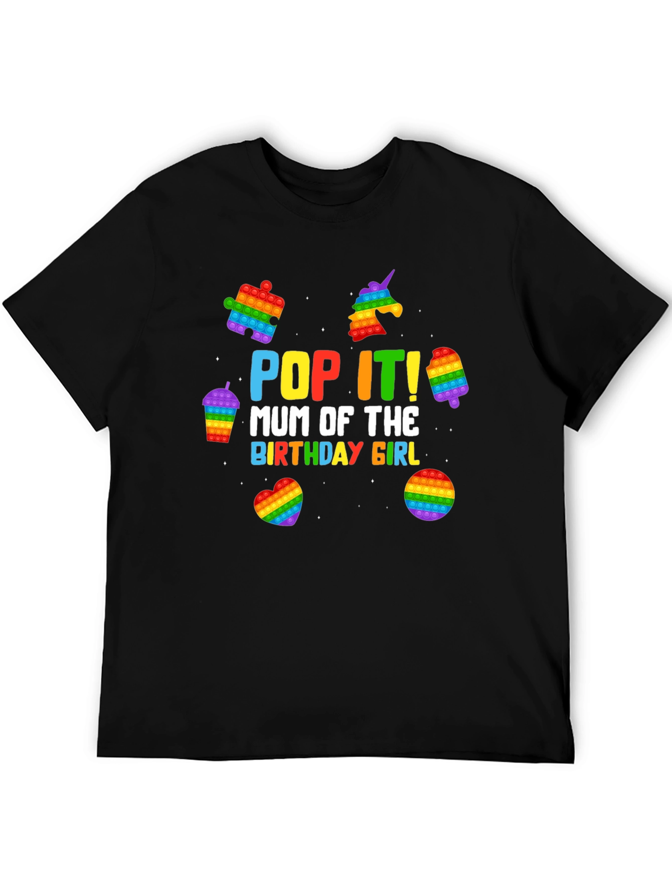 Pop It Birthday Girl Mum T-Shirt
