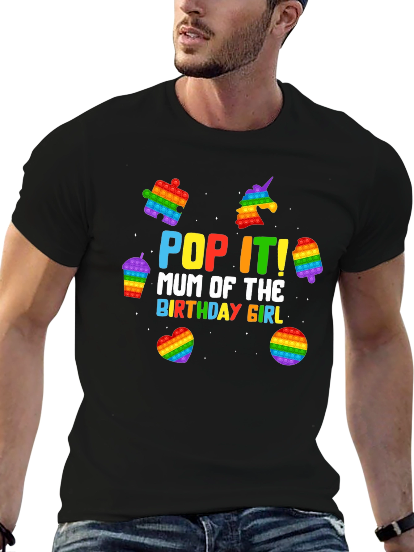 Pop It Birthday Girl Mum T-Shirt