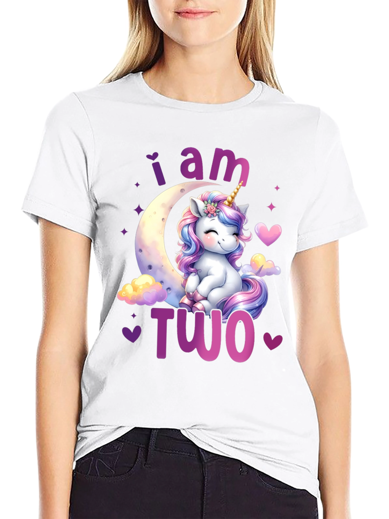 I am Two Unicorn Birthday Shirt