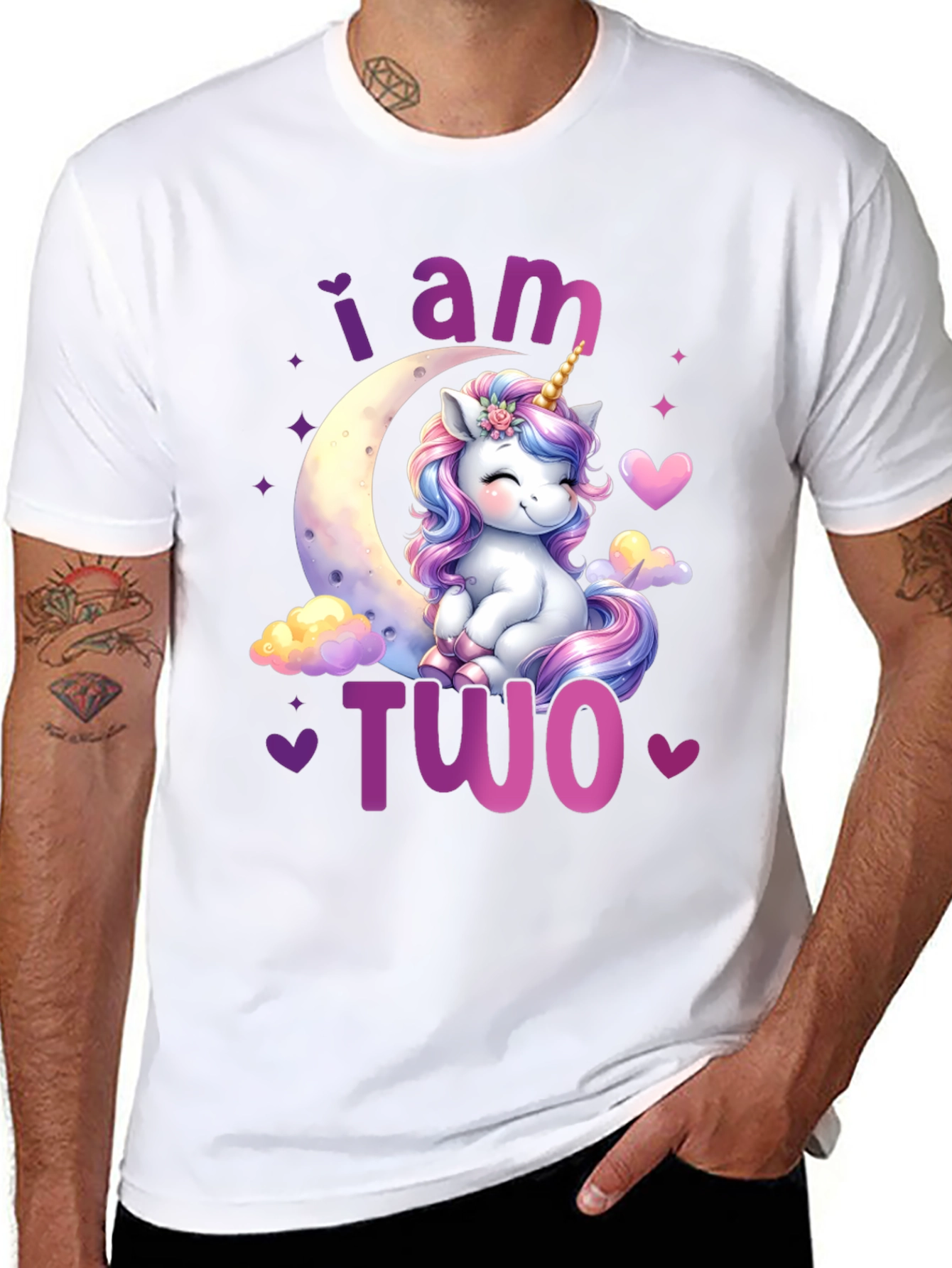 I am Two Unicorn Birthday Shirt