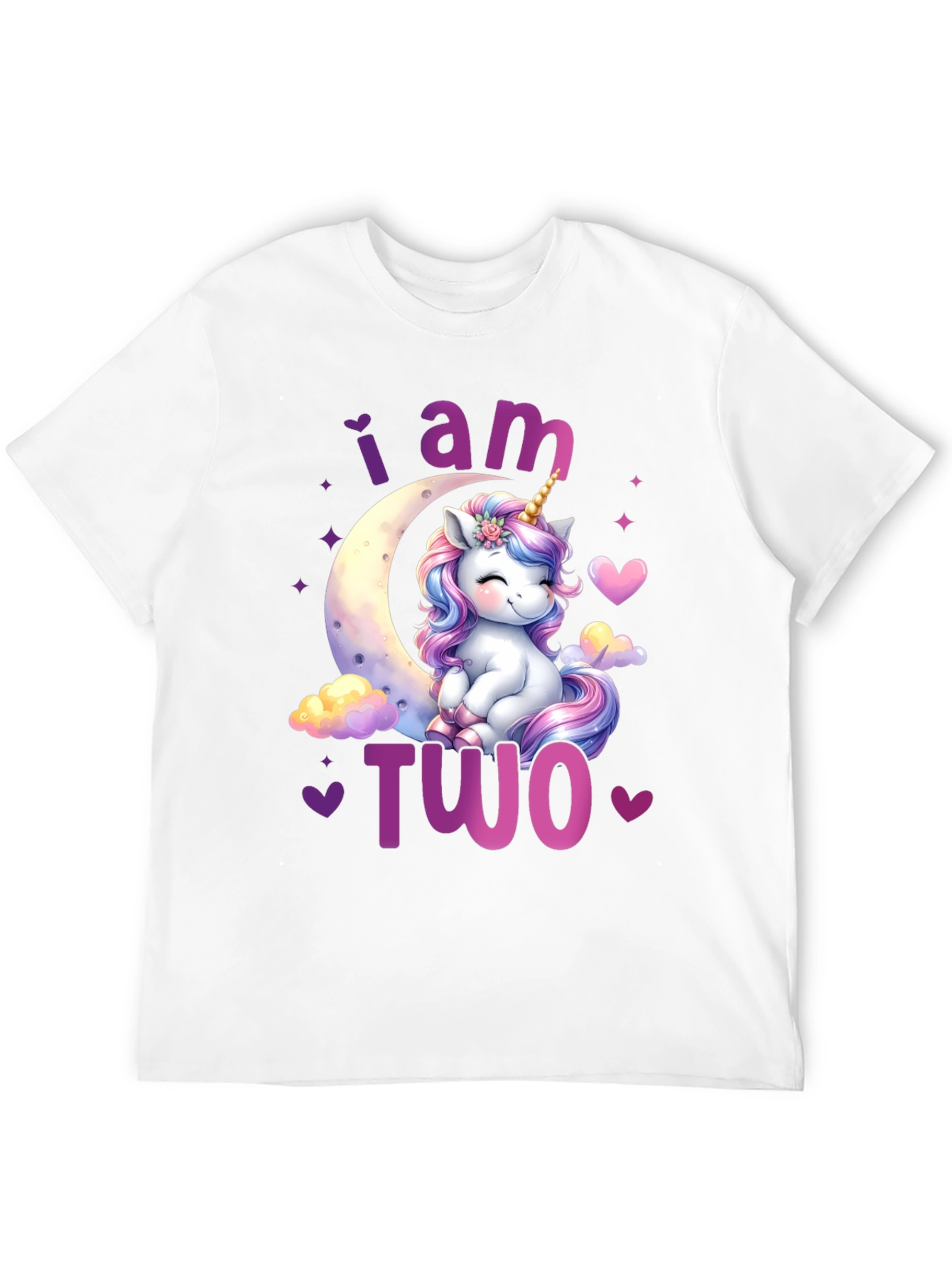 I am Two Unicorn Birthday Shirt