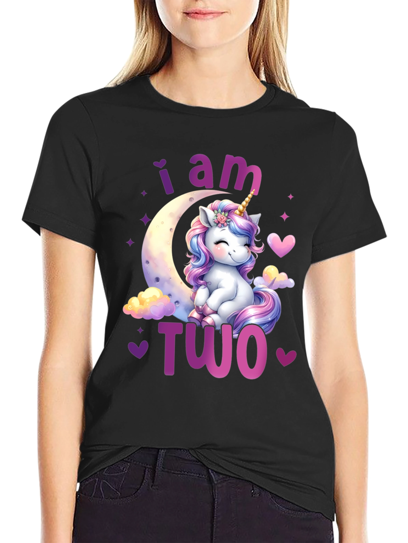 I am Two Unicorn Birthday Shirt
