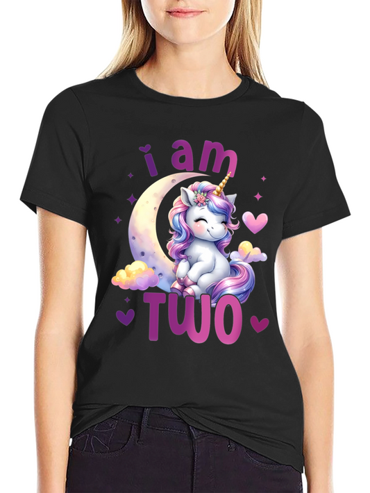 I am Two Unicorn Birthday Shirt