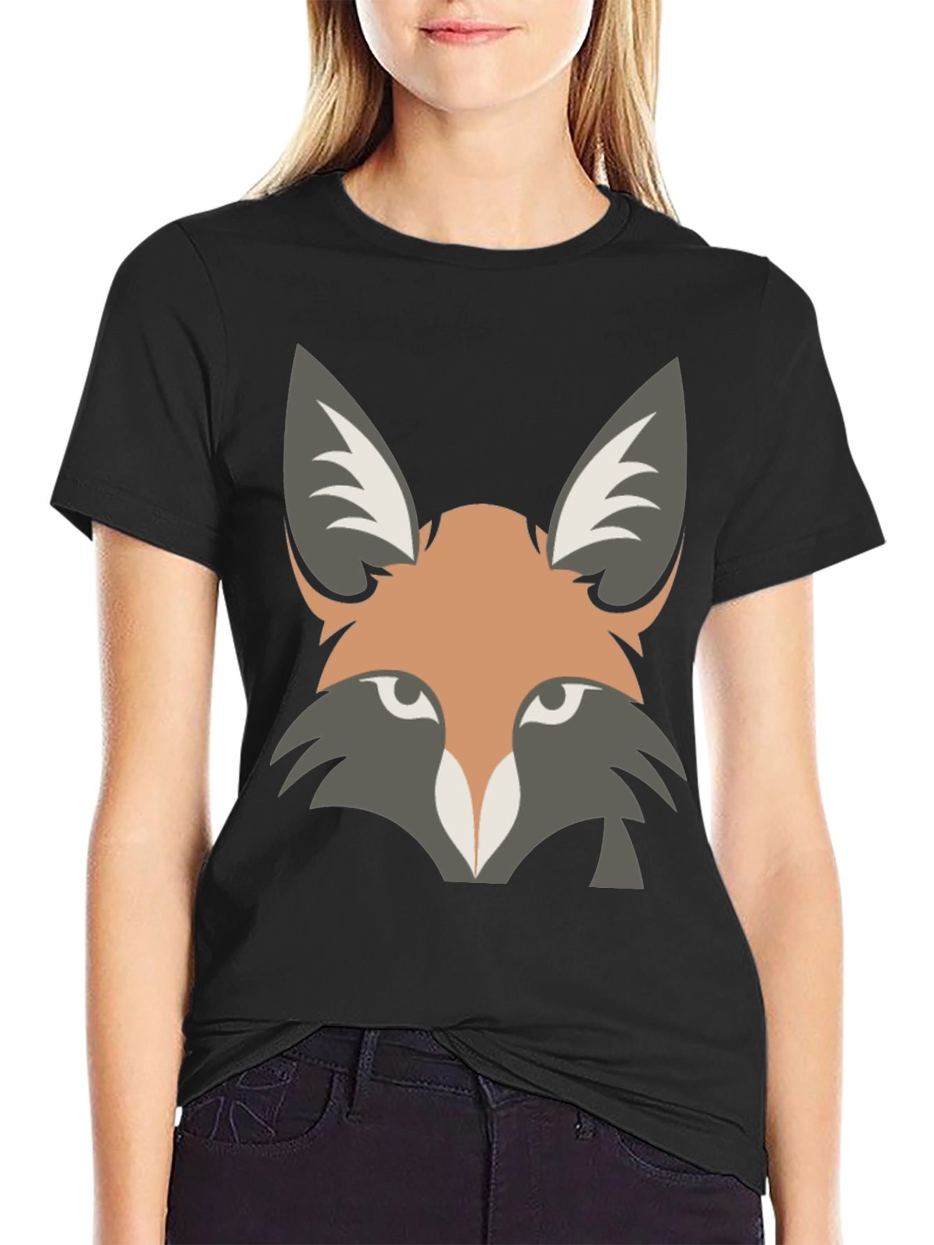 Fox Graphic Tee - Black Unisex T-Shirt