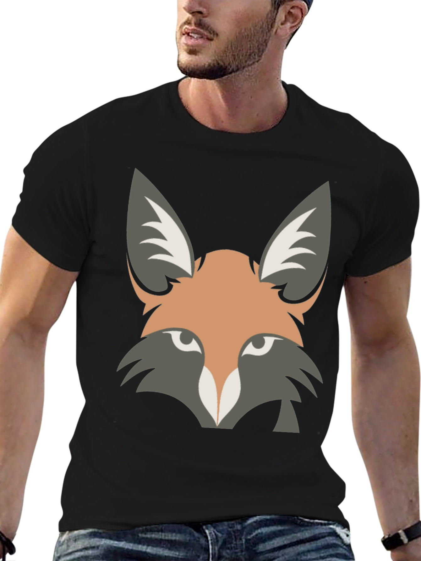 Fox Graphic Tee - Black Unisex T-Shirt