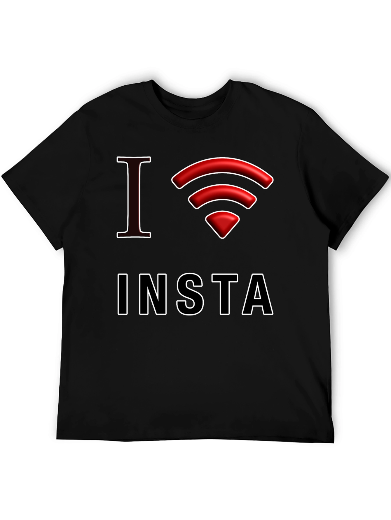 I Love Insta Graphic Tee - Black