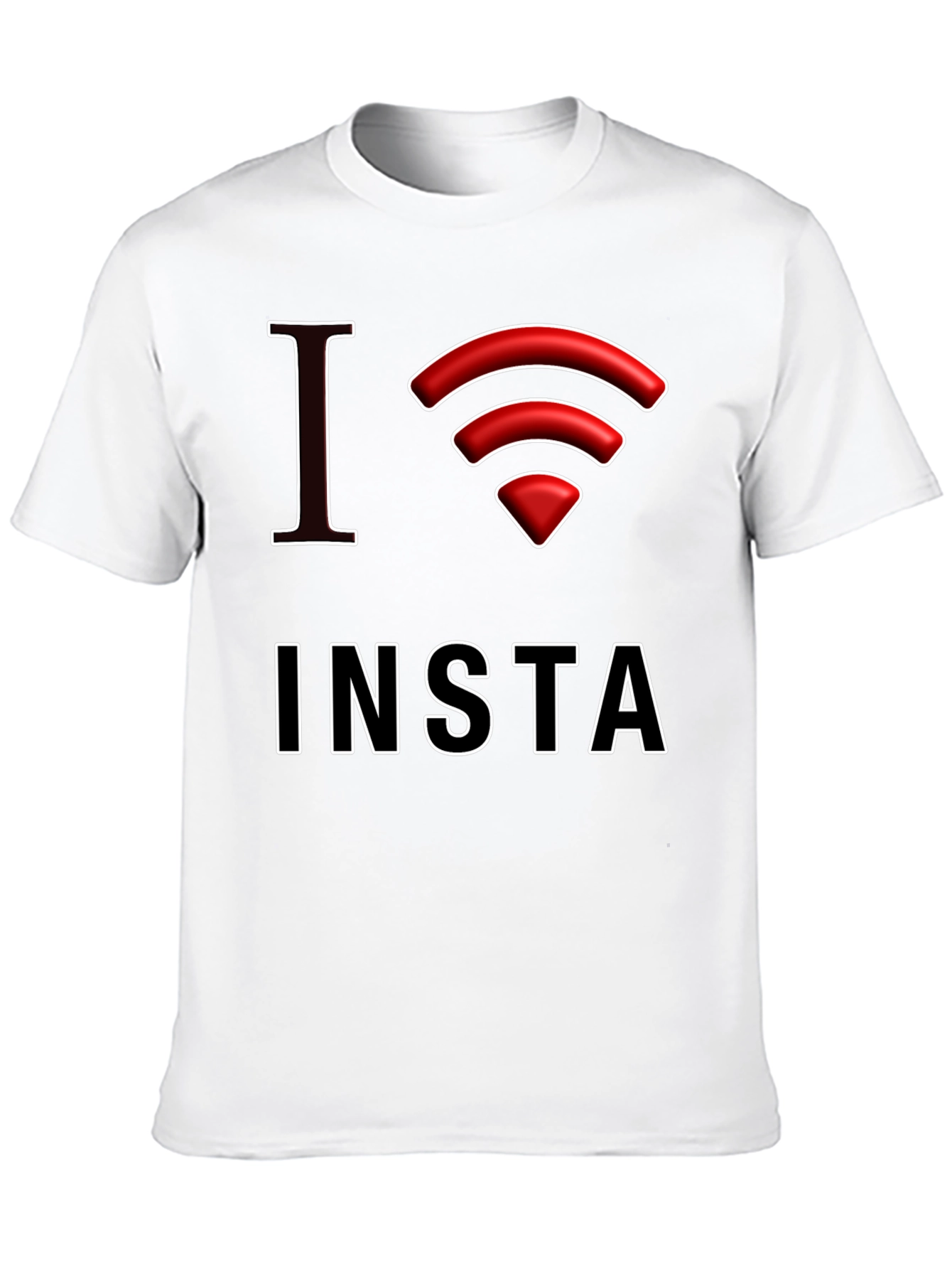 I Love Insta Graphic Tee - Black