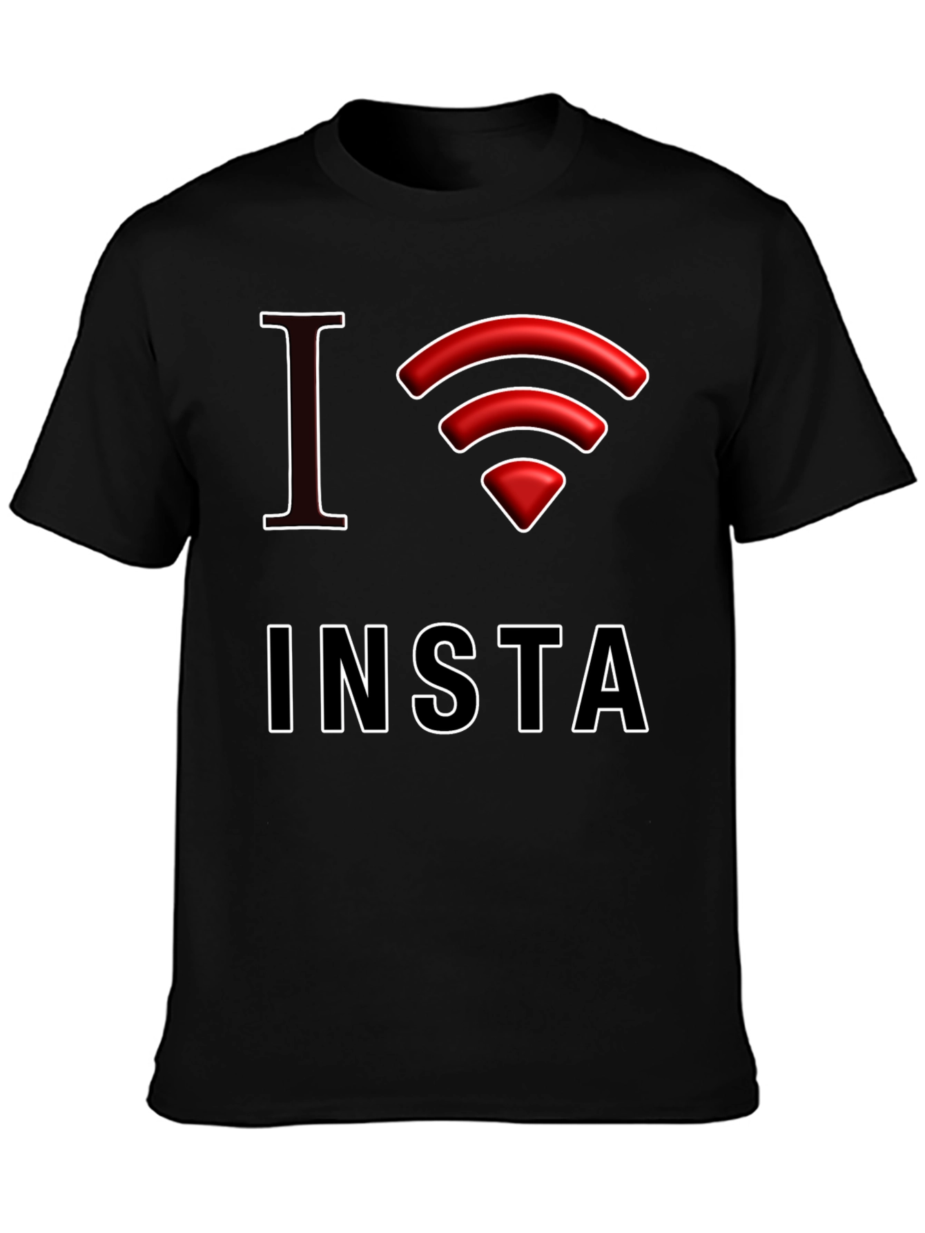 I Love Insta Graphic Tee - Black