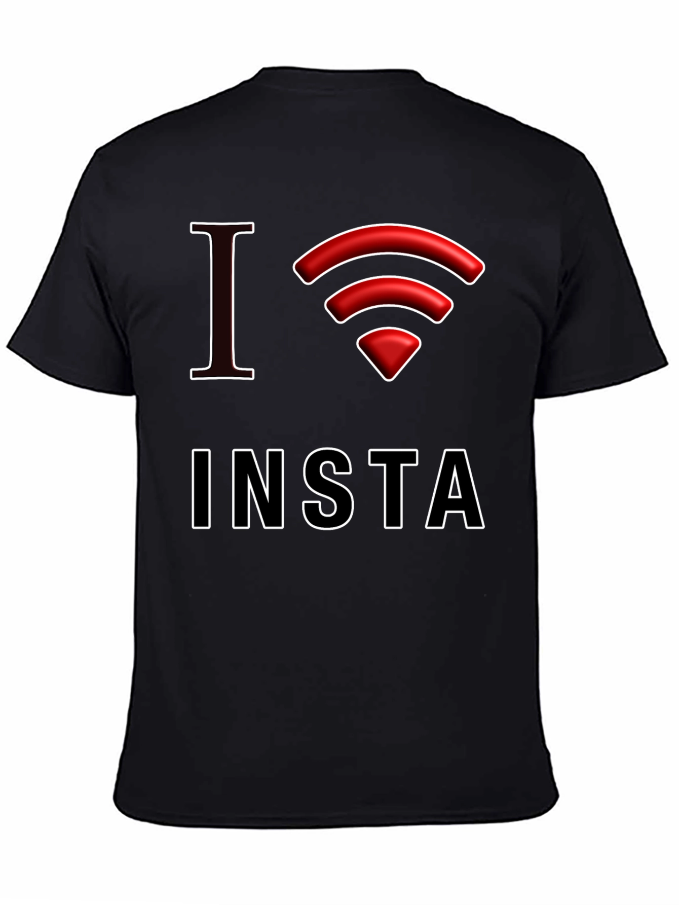 I Love Insta Graphic Tee - Black