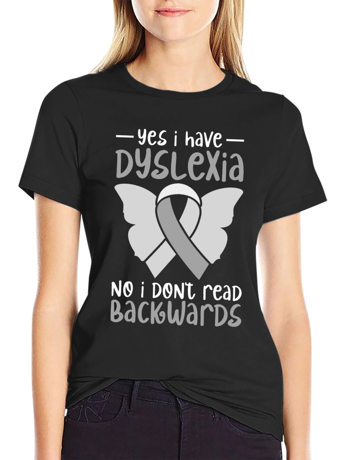 Dyslexia Awareness T-Shirt - Reads Forwards!