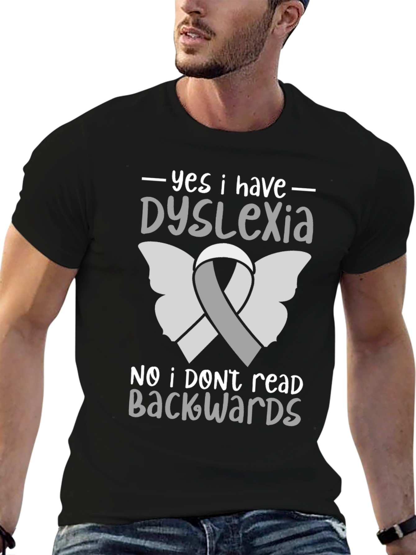 Dyslexia Awareness T-Shirt - Reads Forwards!