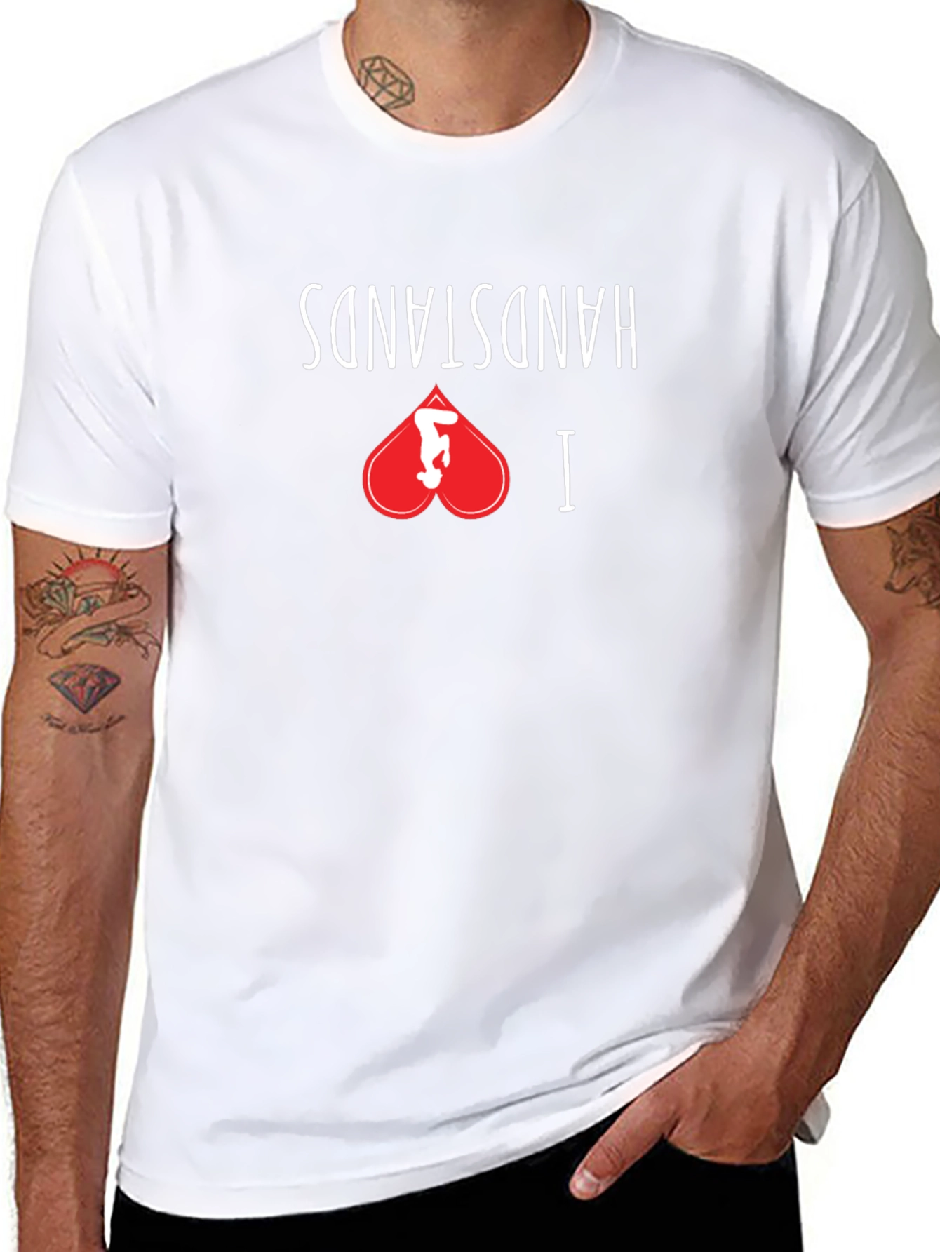 I Love Handstands Black Graphic Tee Shirt