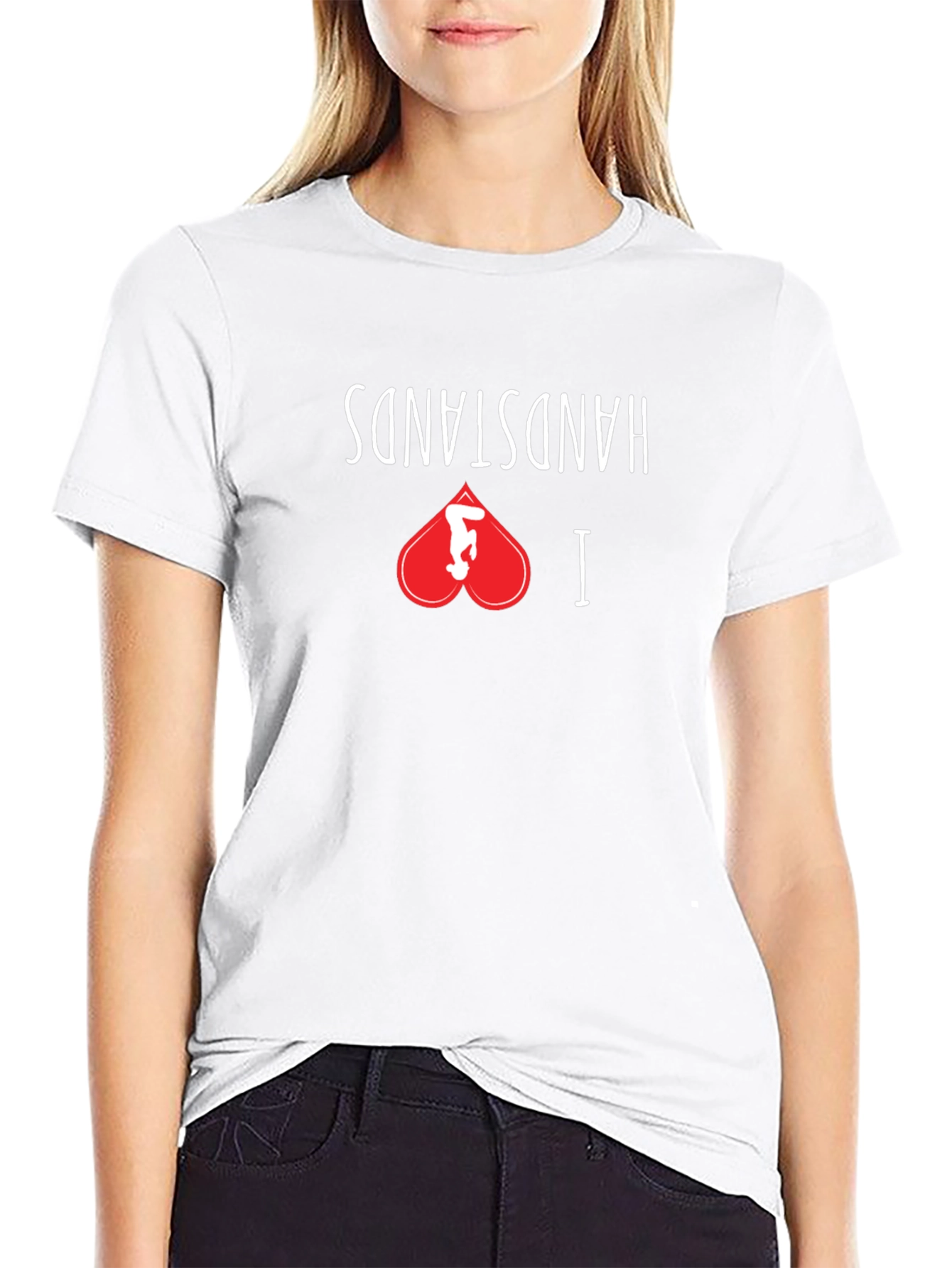 I Love Handstands Black Graphic Tee Shirt