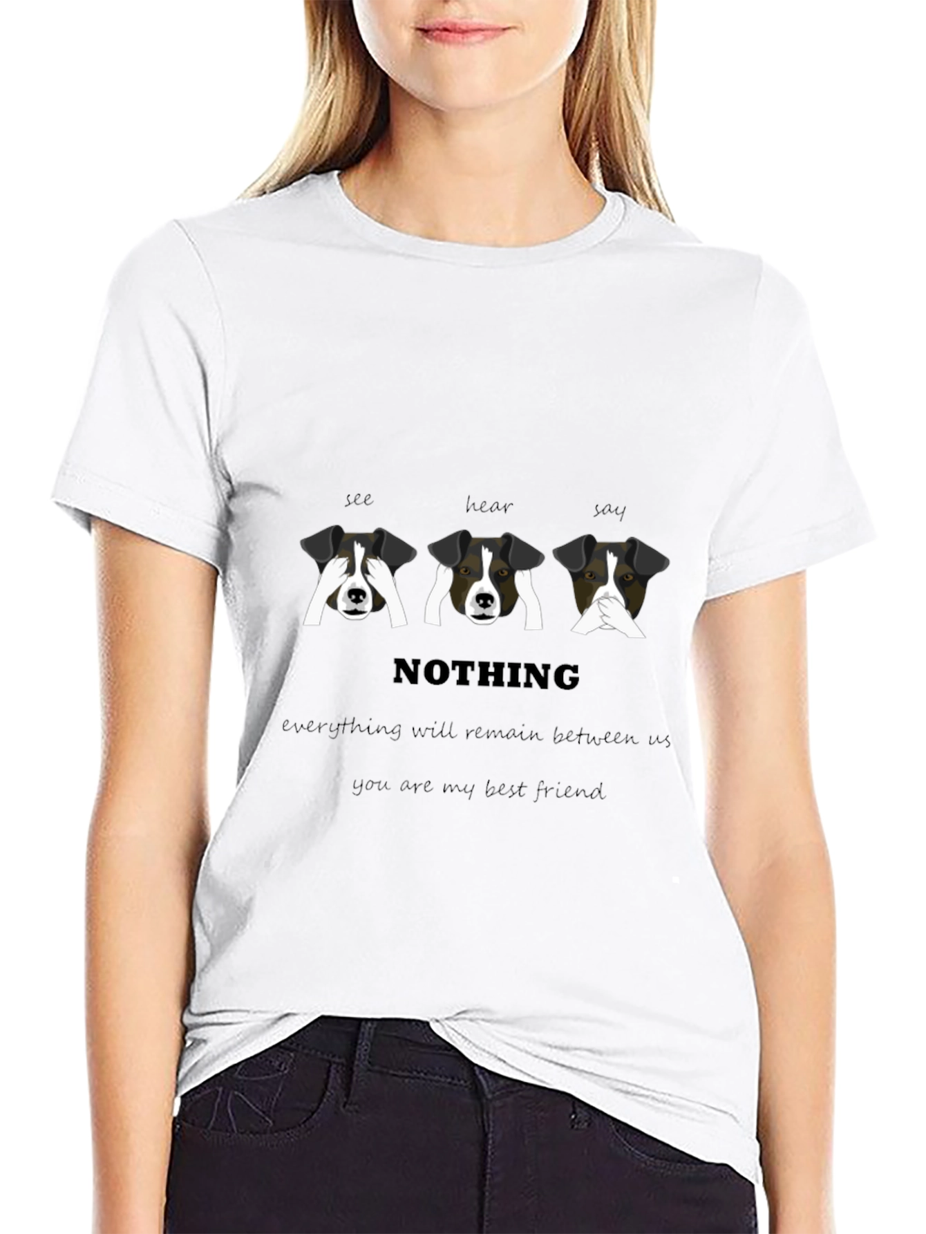 See Hear Speak No Evil Dogs Graphic T-Shirt