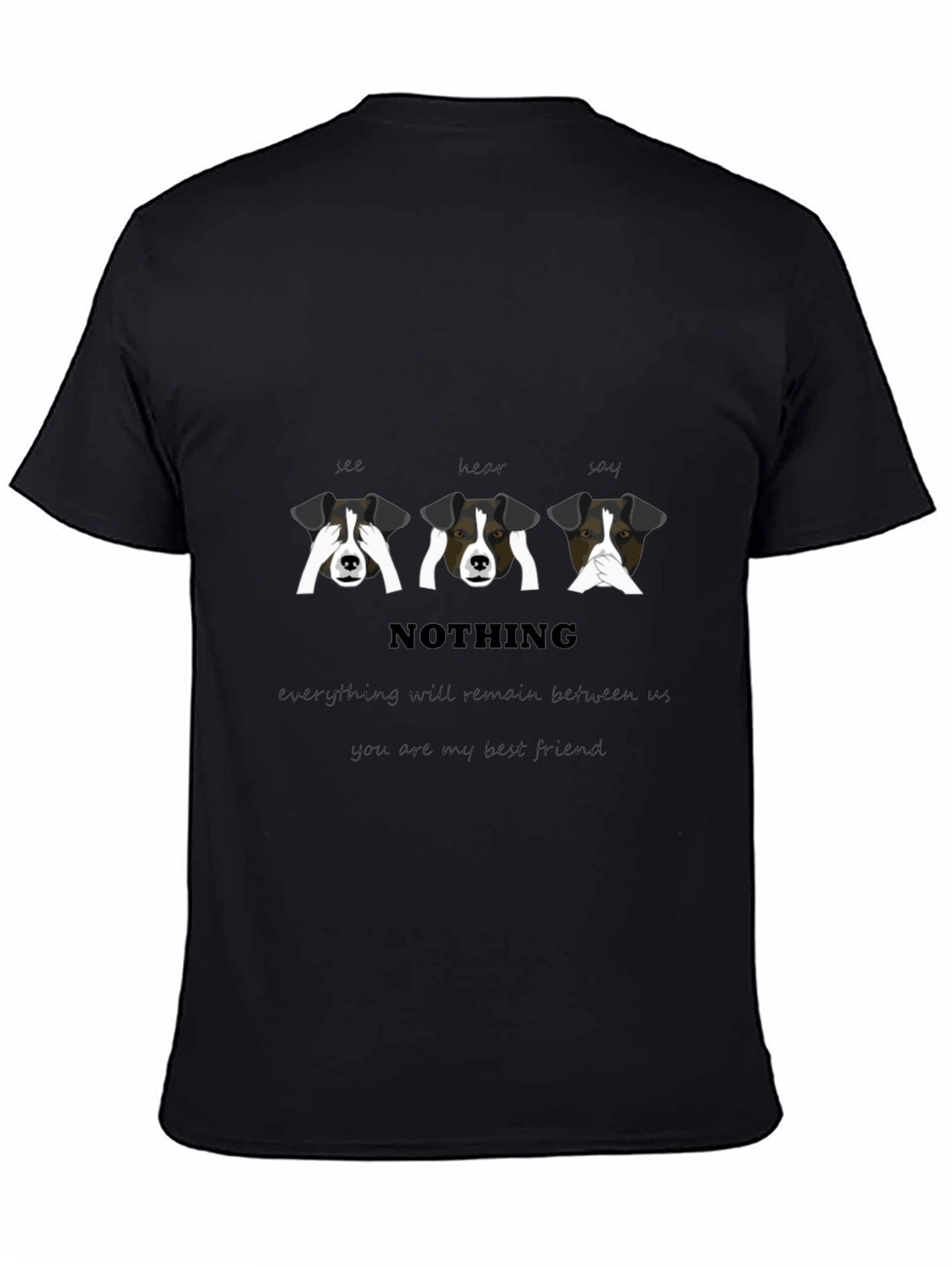 See Hear Speak No Evil Dogs Graphic T-Shirt