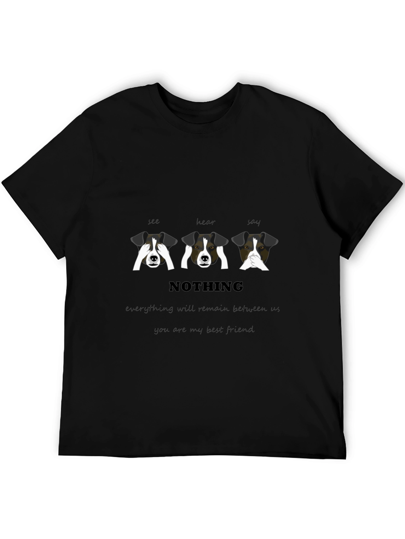 See Hear Speak No Evil Dogs Graphic T-Shirt