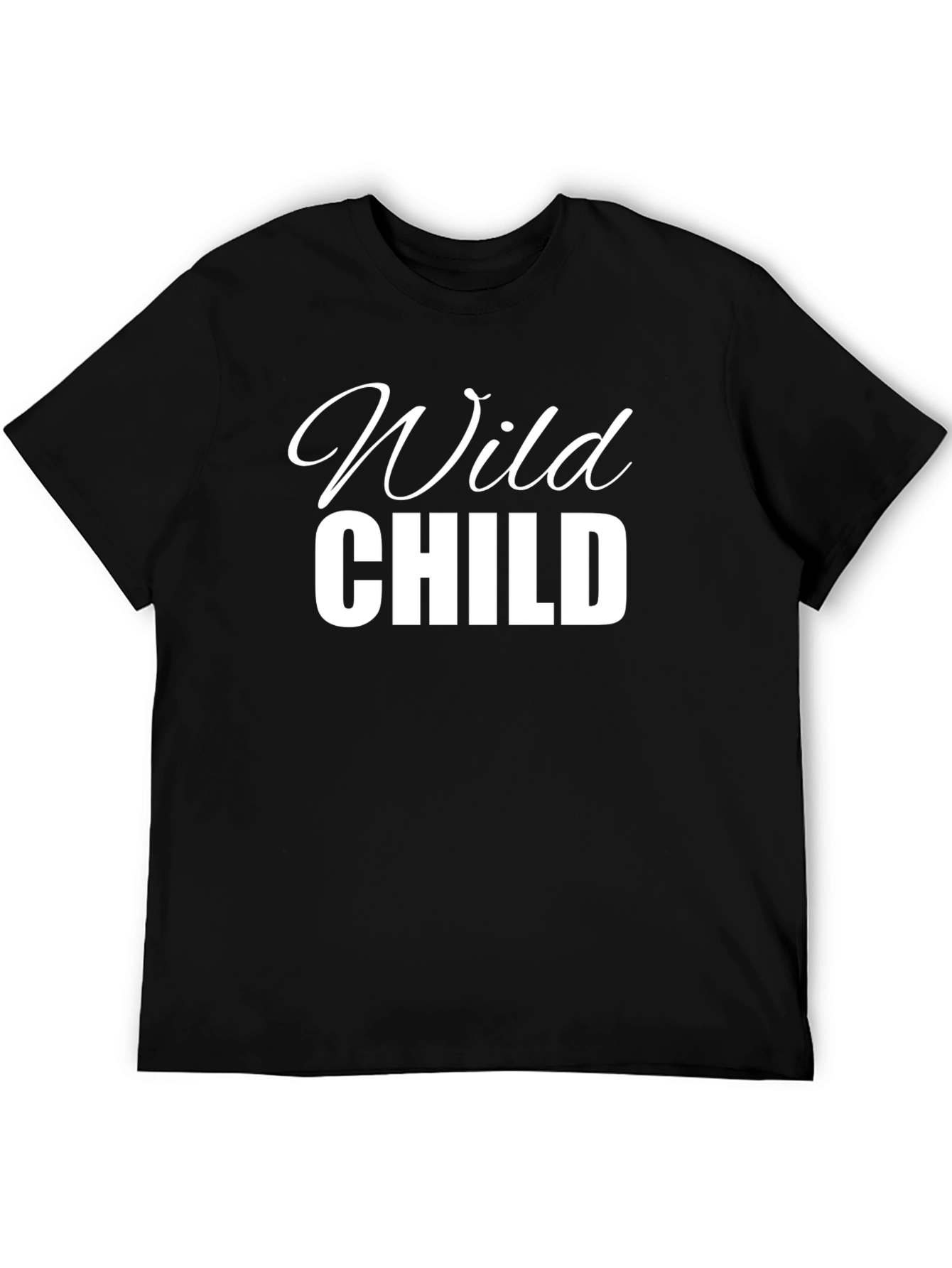 Wild Child Graphic Tee - Cool Black T-Shirt
