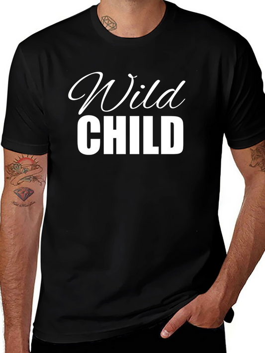 Wild Child Graphic Tee - Cool Black T-Shirt