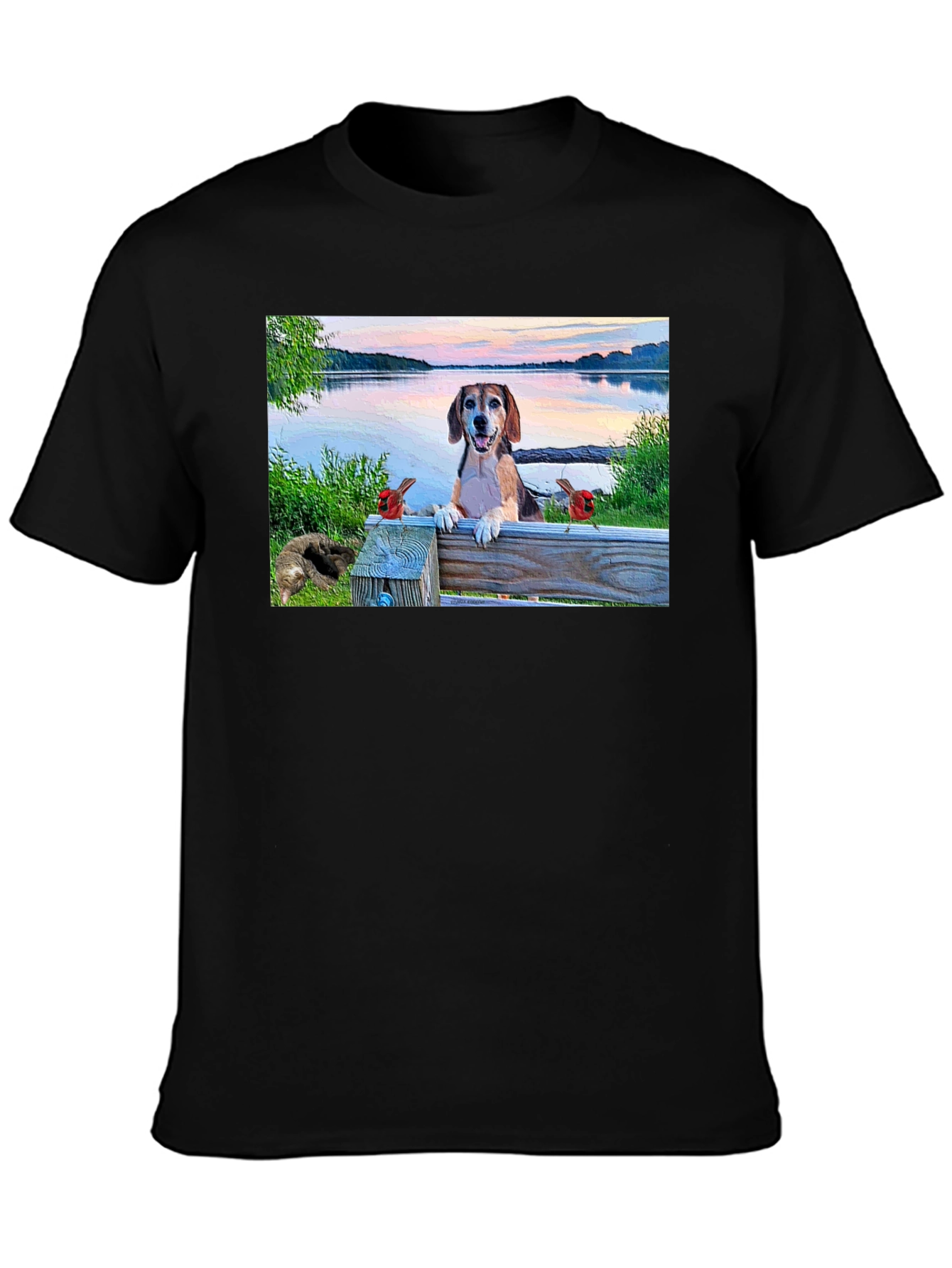 Dog on a Bench T-Shirt