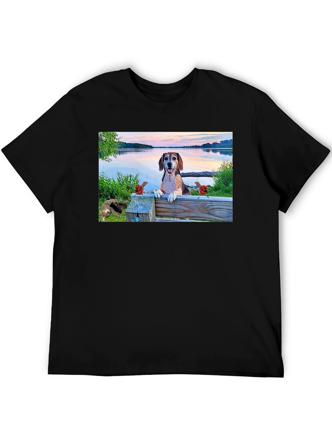 Dog on a Bench T-Shirt