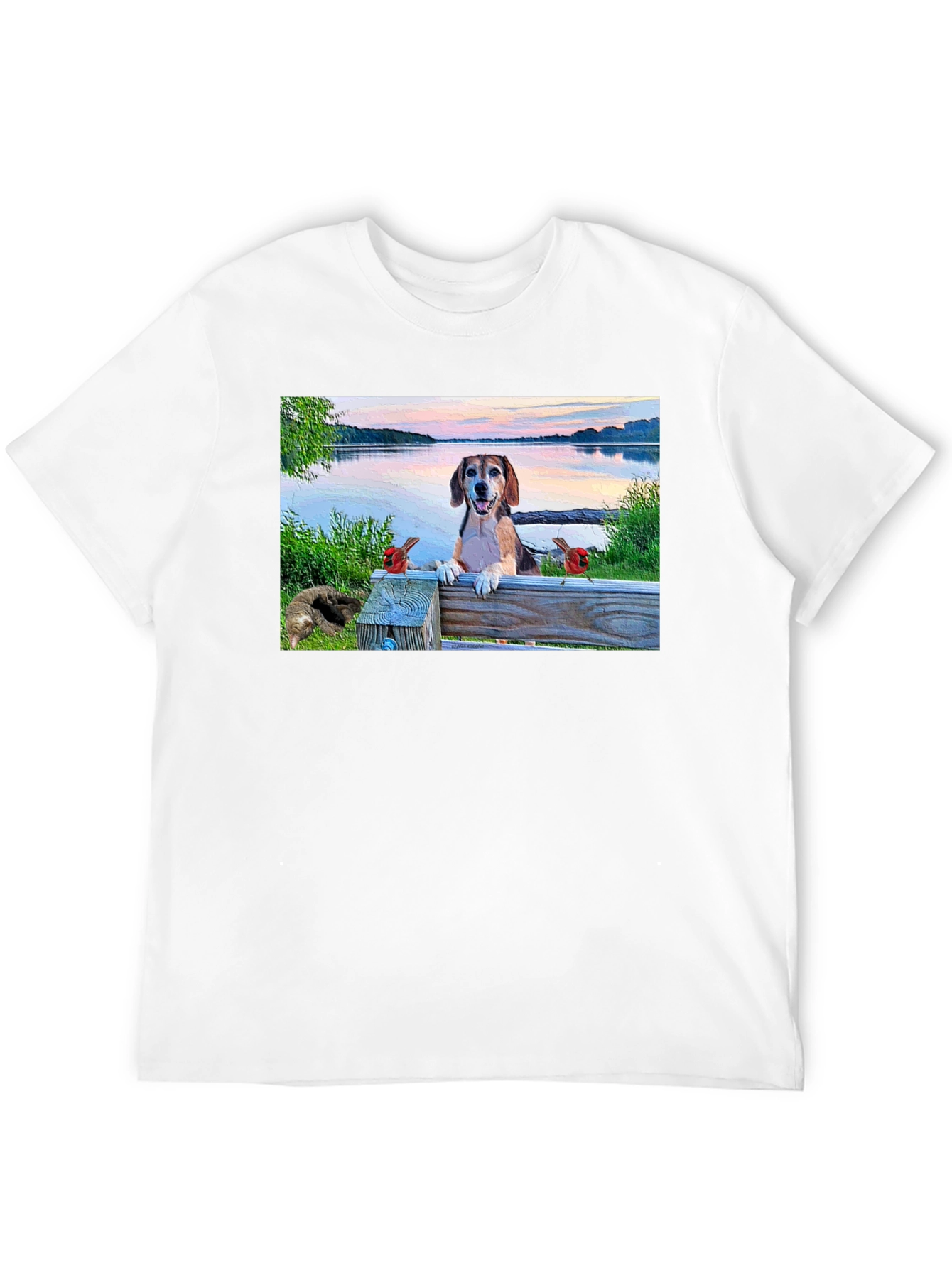 Dog on a Bench T-Shirt